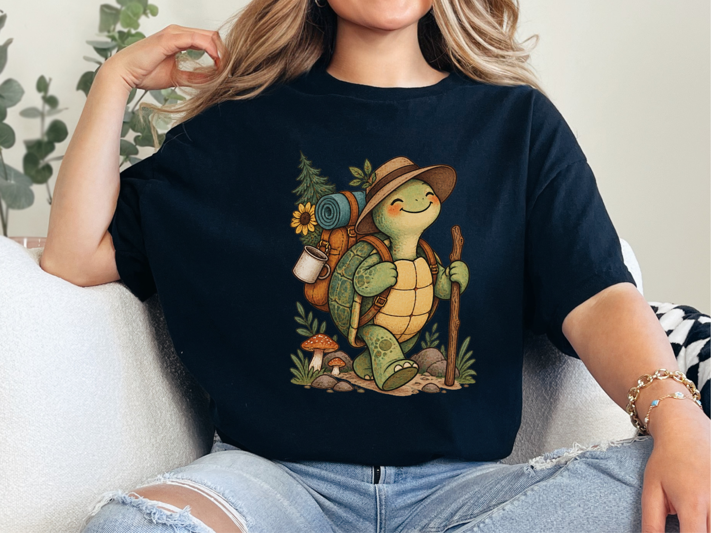 Hiking Turtle With Backpack