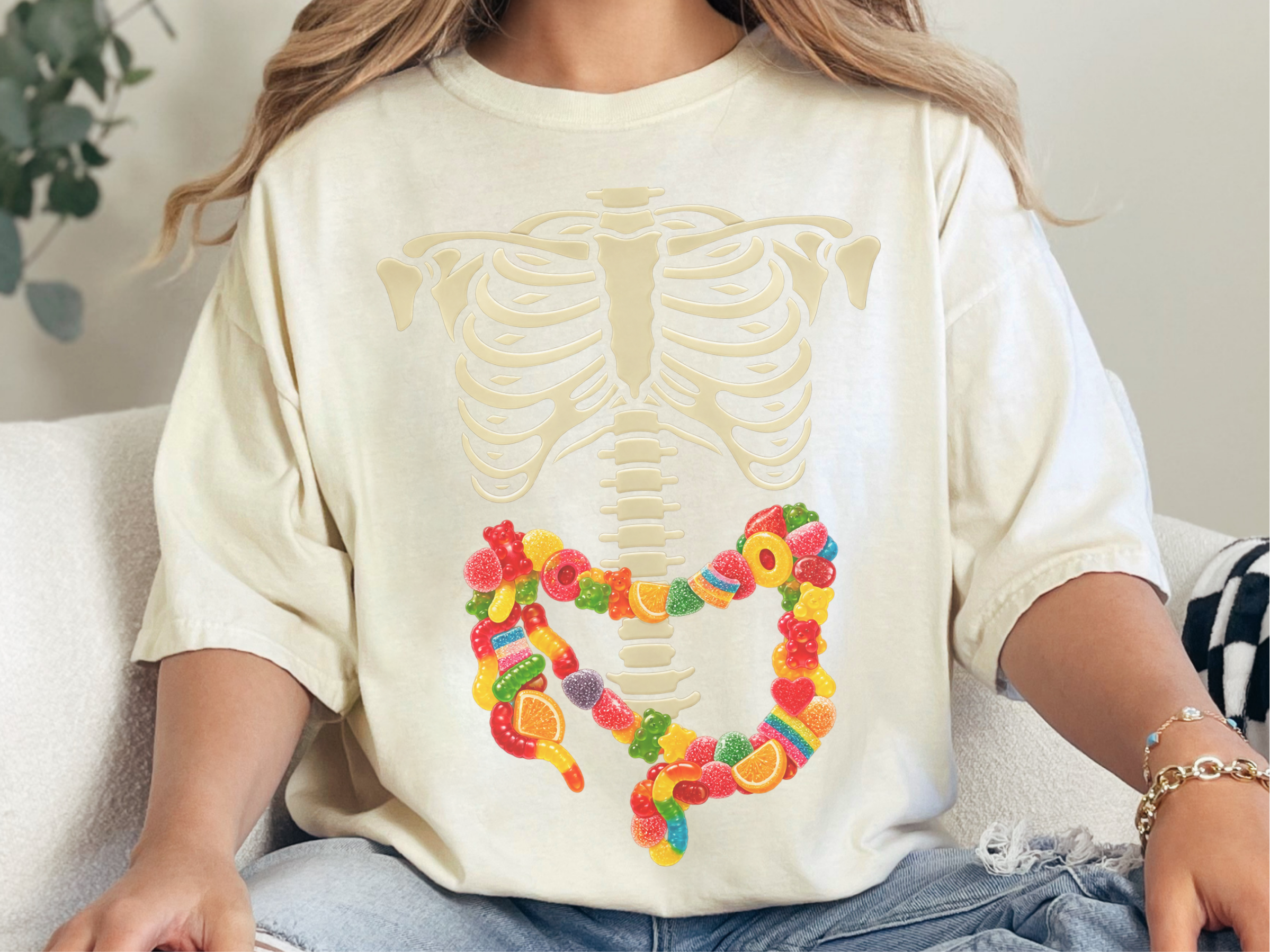 Gummies Skeleton Intestines funny shirt - photo 7