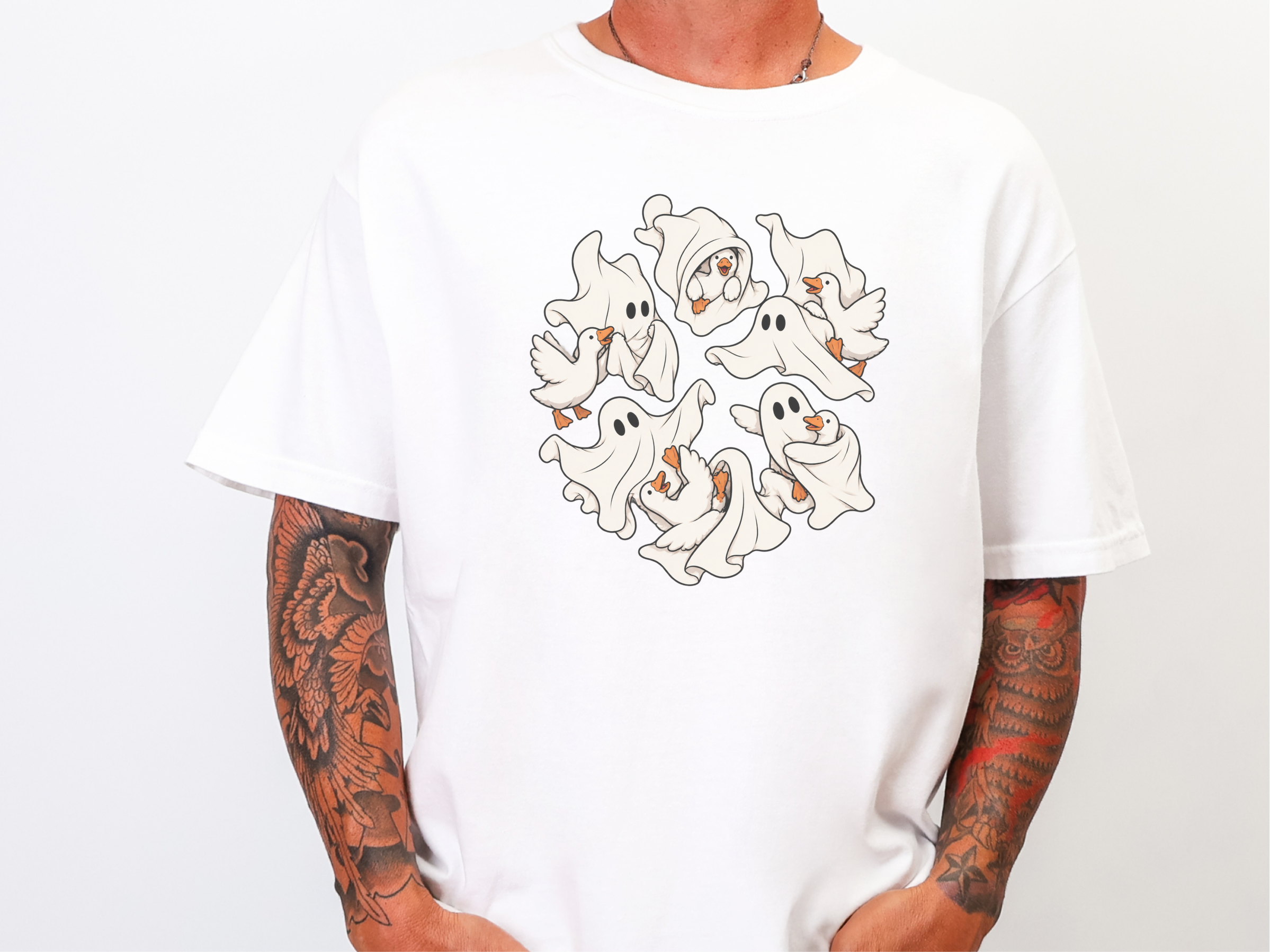 Ghost Playing With Goose funny shirt - photo 2