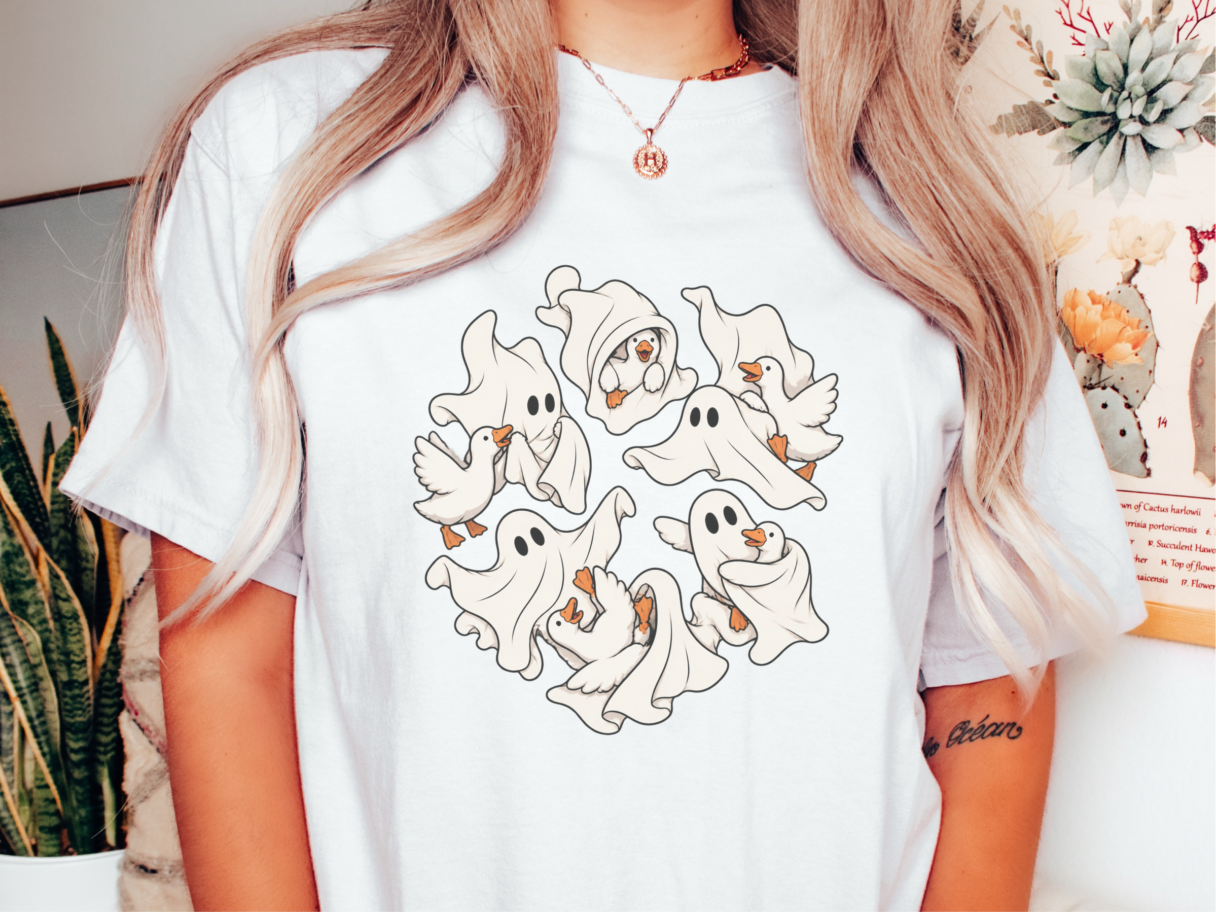 Ghost Playing With Goose funny shirt - photo 1