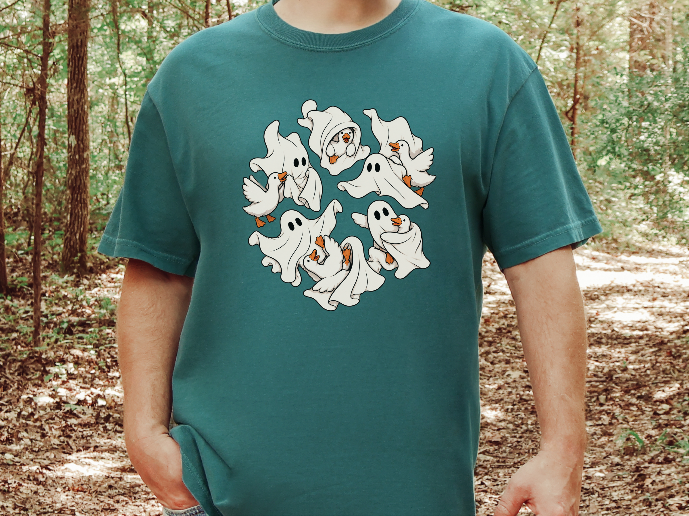 Ghost Playing With Goose funny shirt - photo 7
