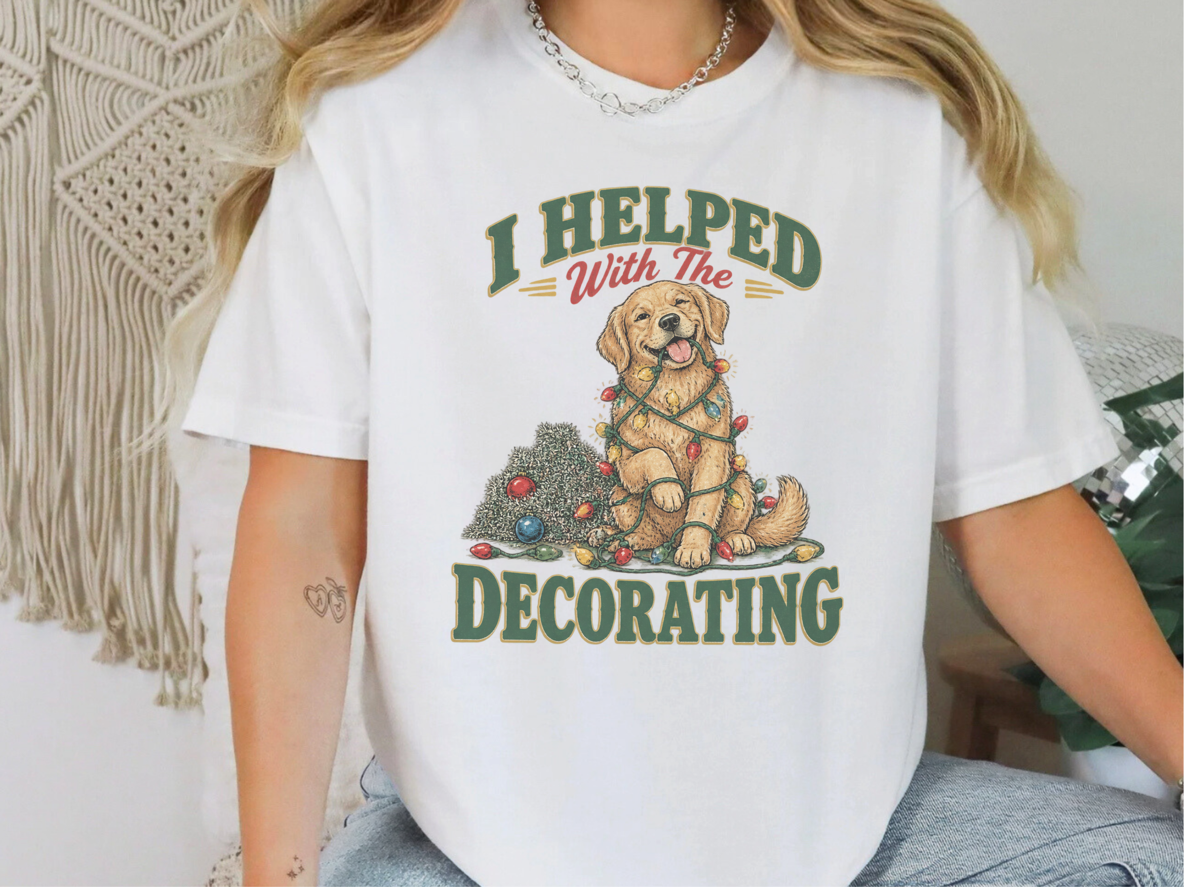 Tangled Golden Retriever Christmas