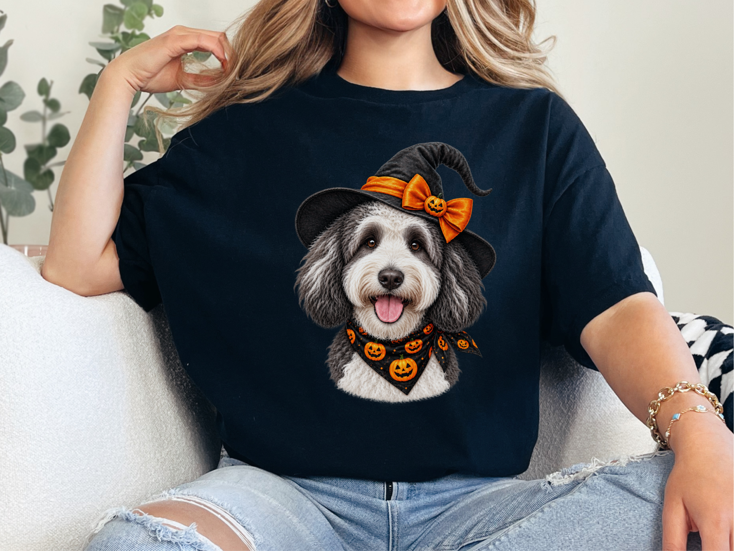 Sheepadoodle Halloween Witch Hat - photo 2