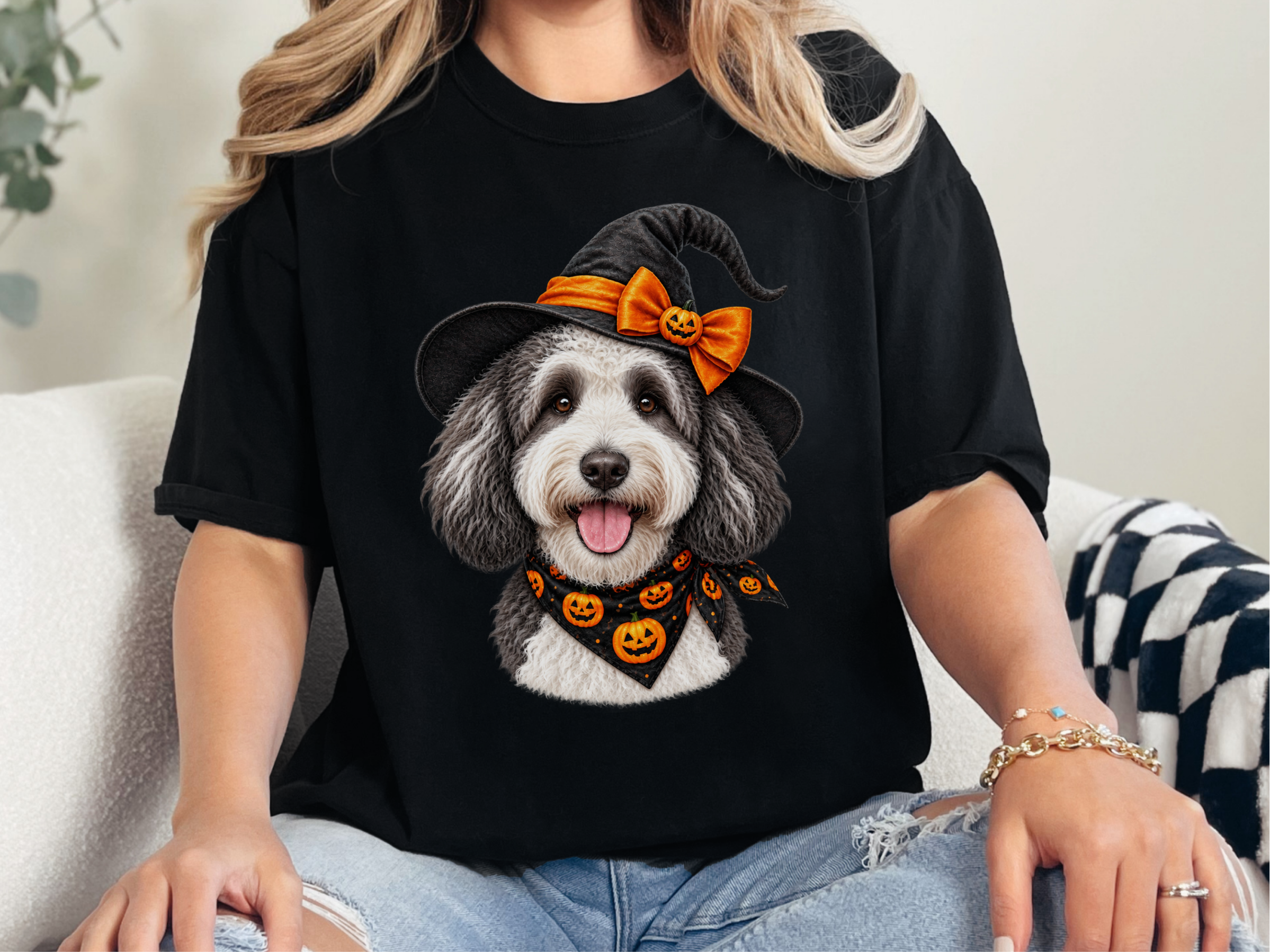 Sheepadoodle Halloween Witch Hat - photo 1