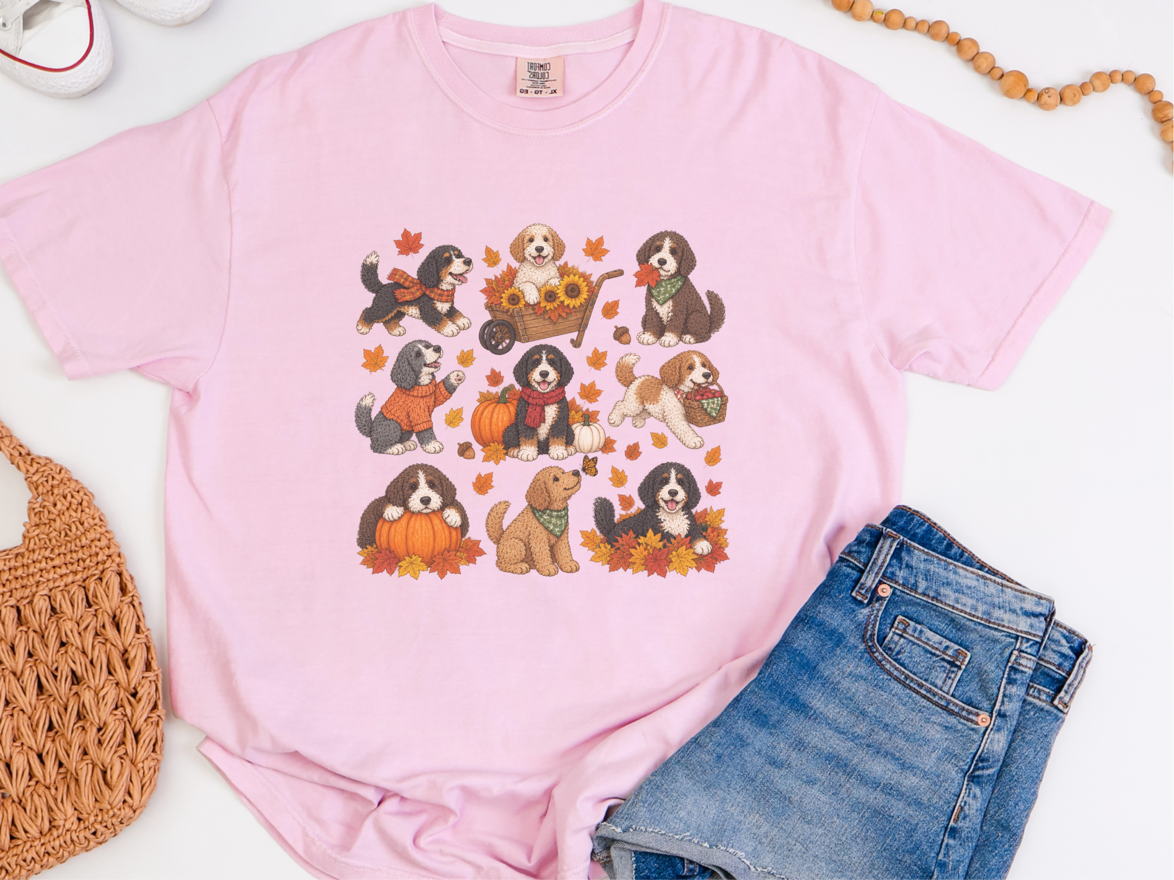 Fall Bernedoodle Dog Autumn Activities doodle dog shirt - photo 6