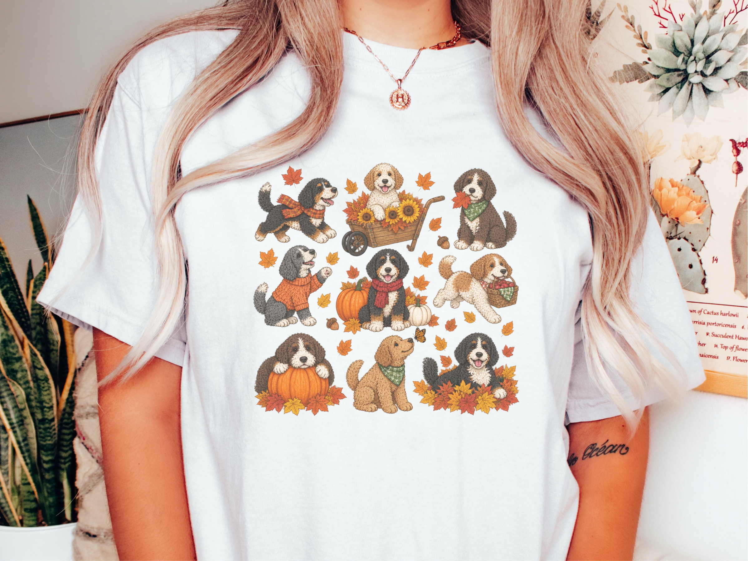 Fall Bernedoodle Dog Autumn Activities doodle dog shirt - photo 1