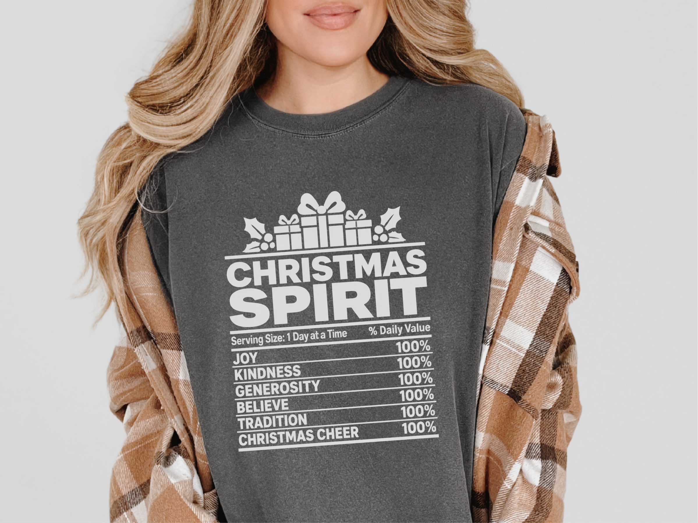 Christmas Spirit Nutrition Label2 funny shirt - photo 4