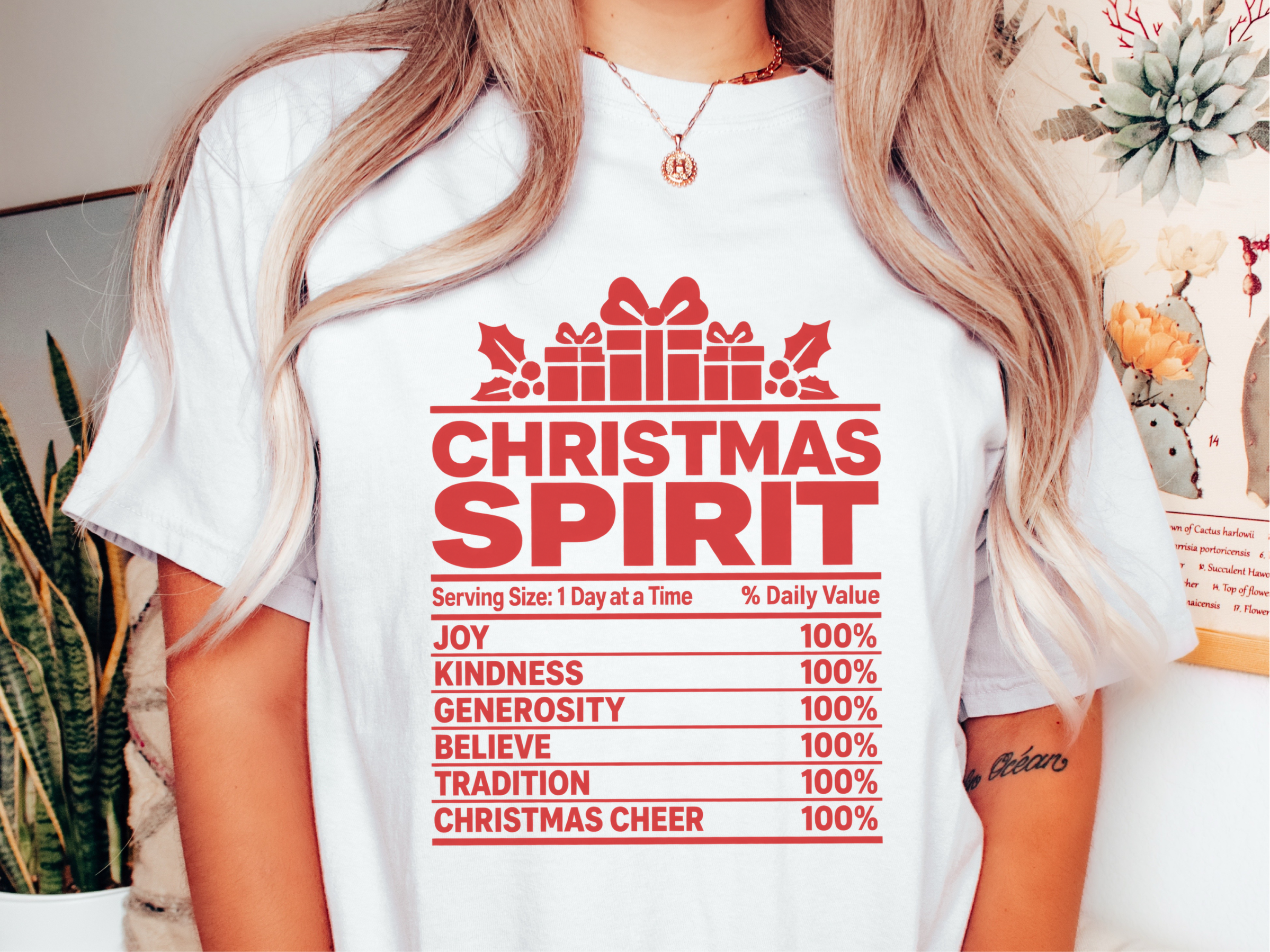 Christmas Spirit Nutrition Label2 funny shirt - photo 1