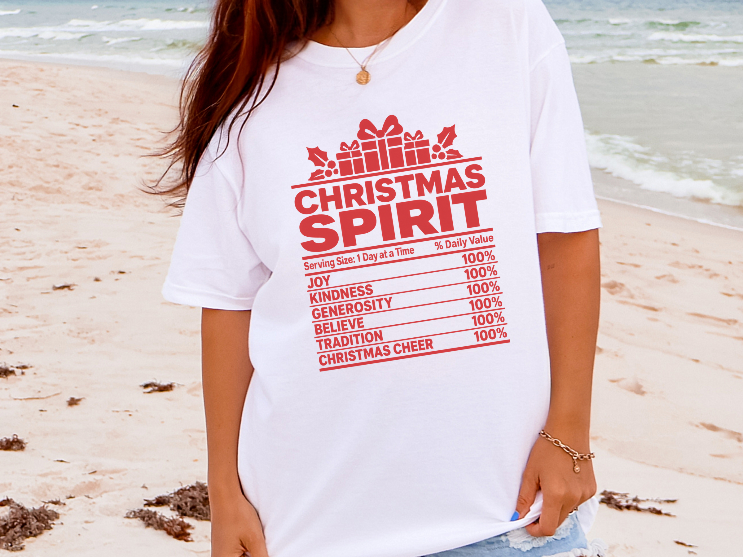 Christmas Spirit Nutrition Label2 funny shirt - photo 3