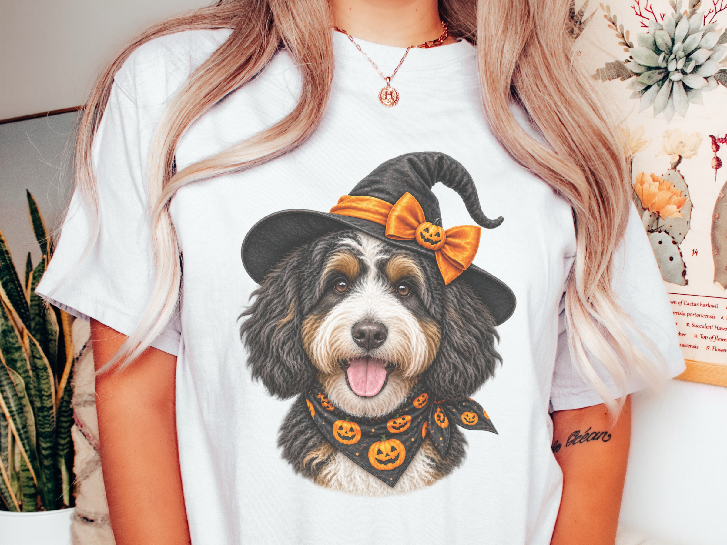 Halloween Bernedoodle Witch Hat - photo 1