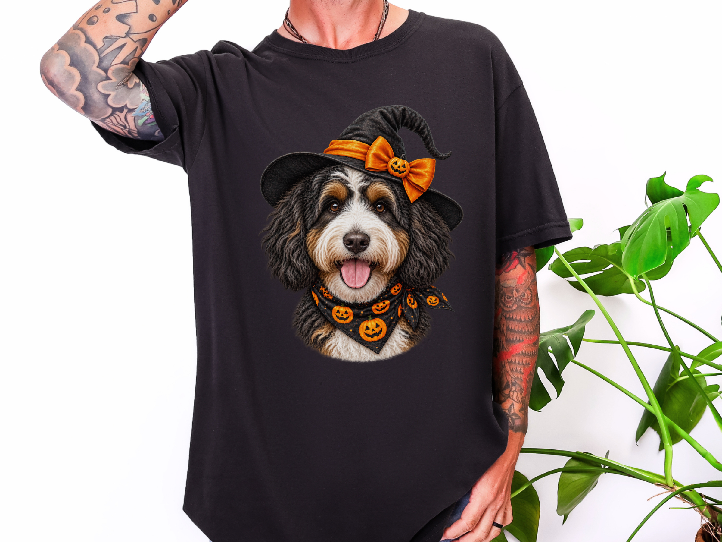 Halloween Bernedoodle Witch Hat - photo 3