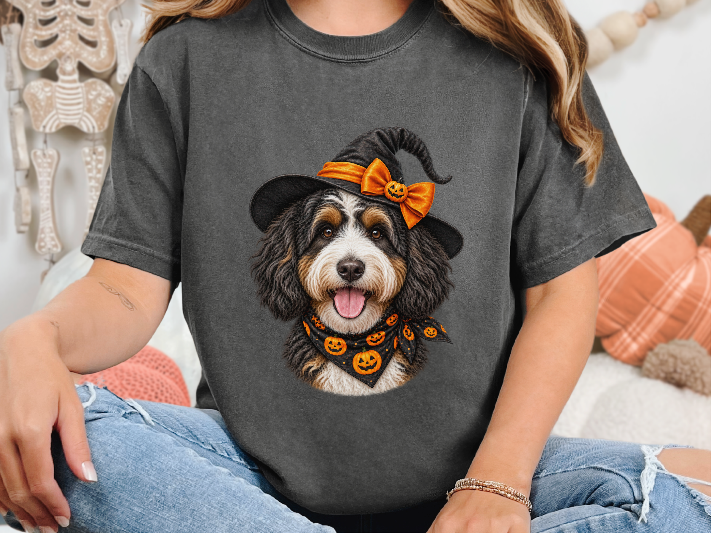 Halloween Bernedoodle Witch Hat - photo 5