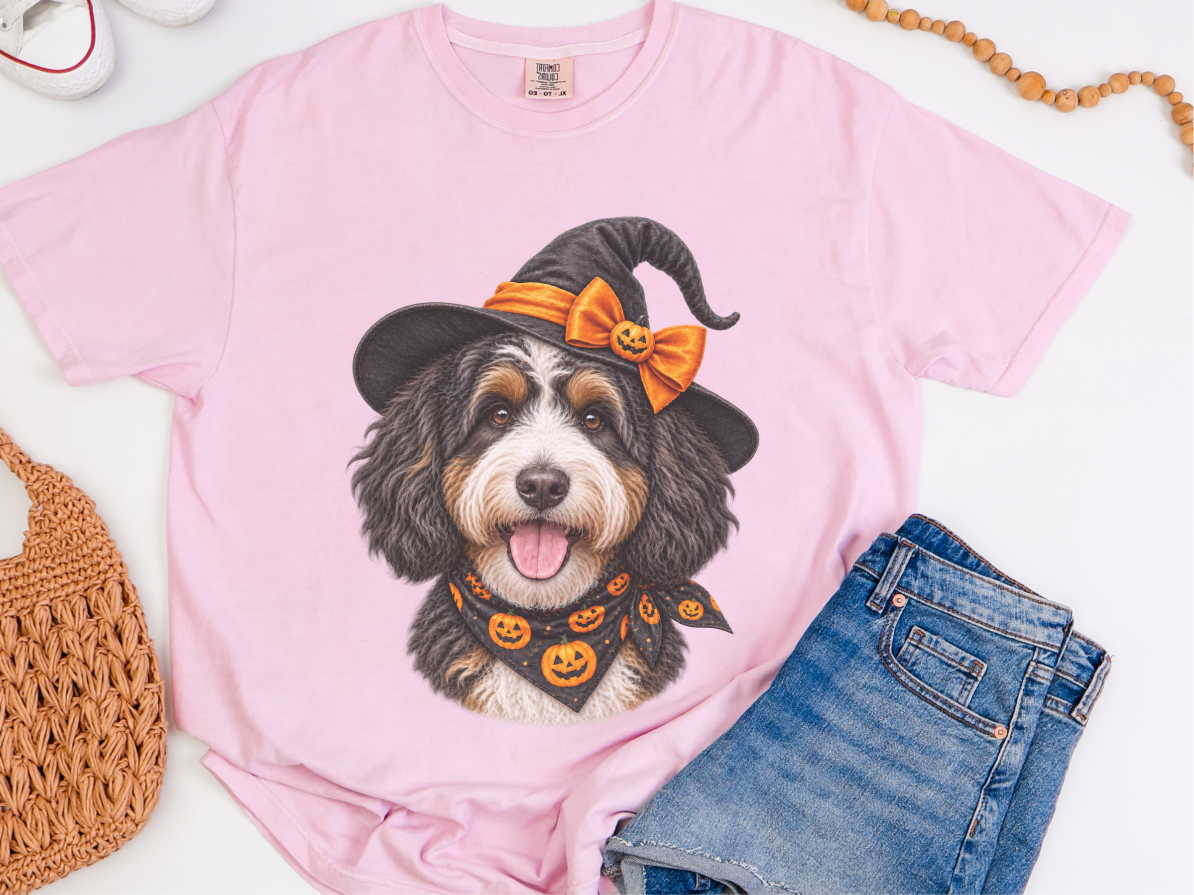Halloween Bernedoodle Witch Hat - photo 7