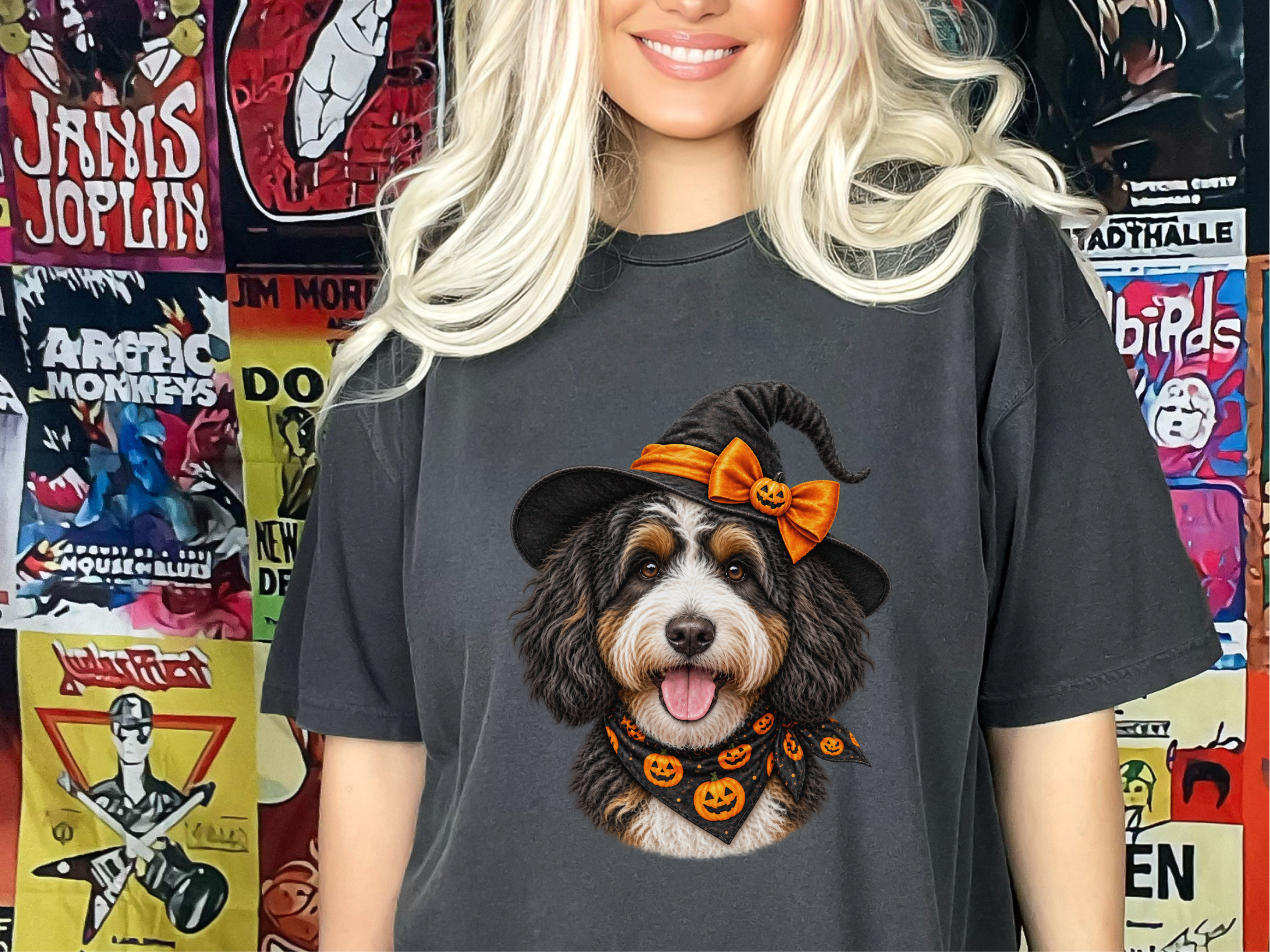 Halloween Bernedoodle Witch Hat - photo 4