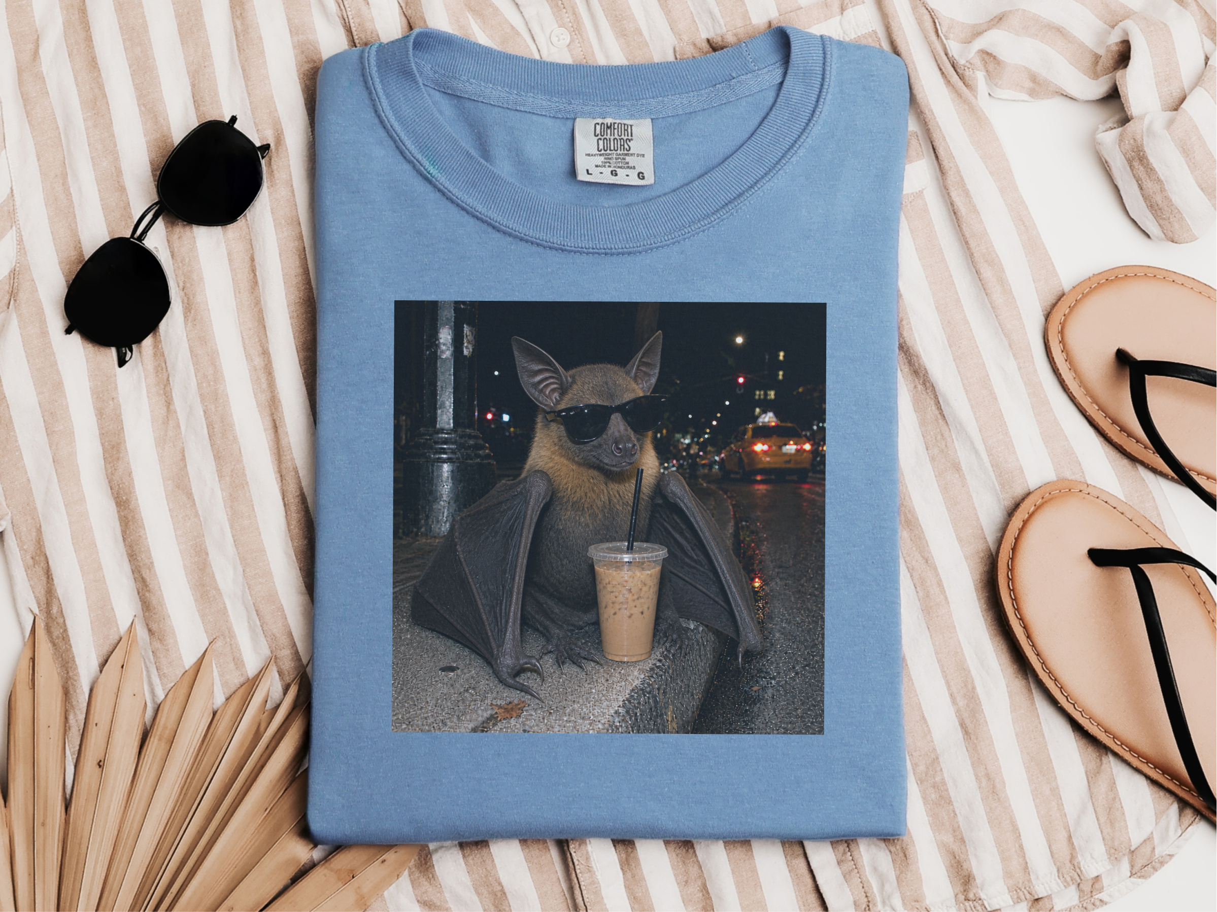 Cool Bat Drinking Coffee funny shirt - photo 7