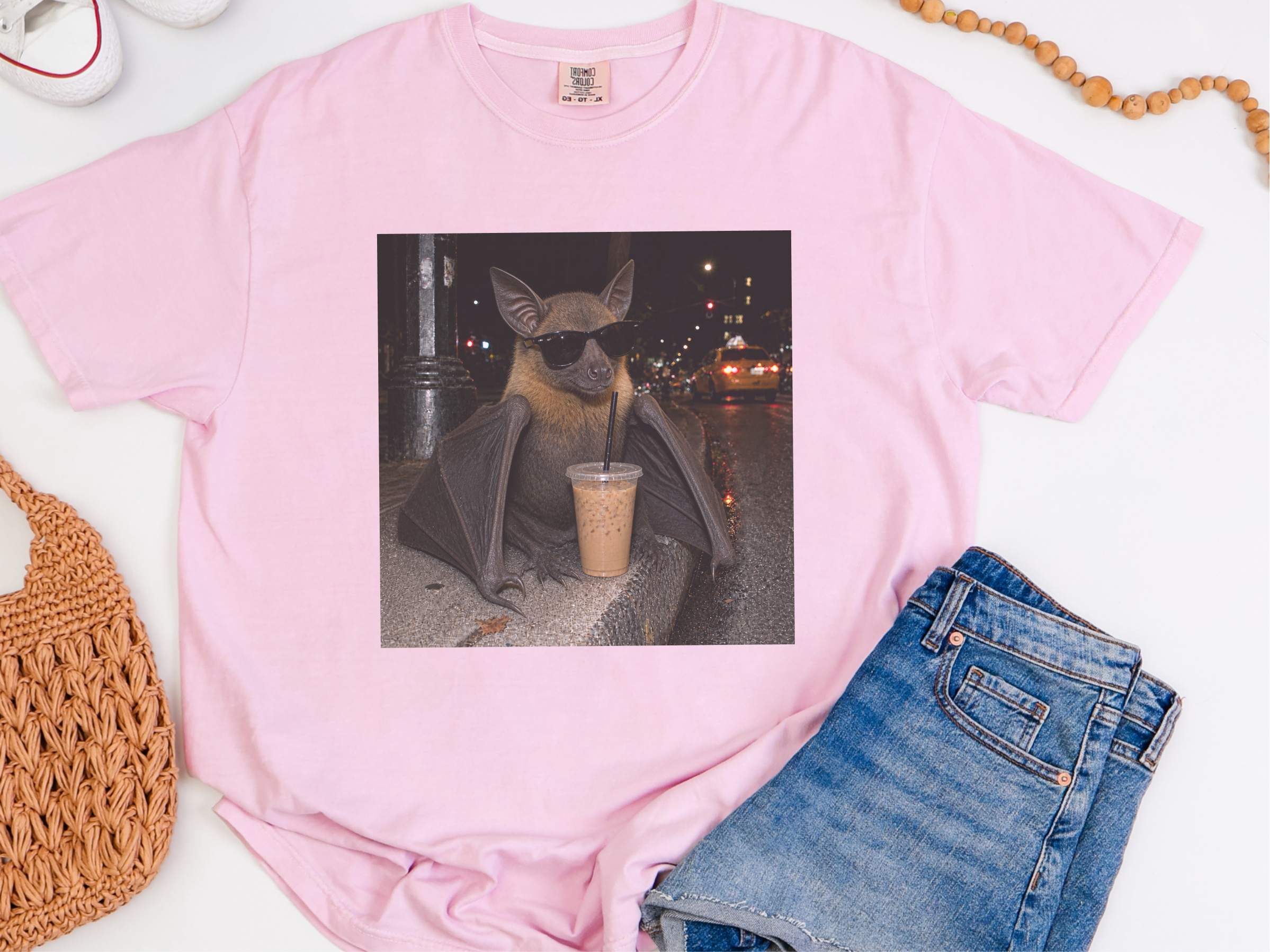 Cool Bat Drinking Coffee funny shirt - photo 6