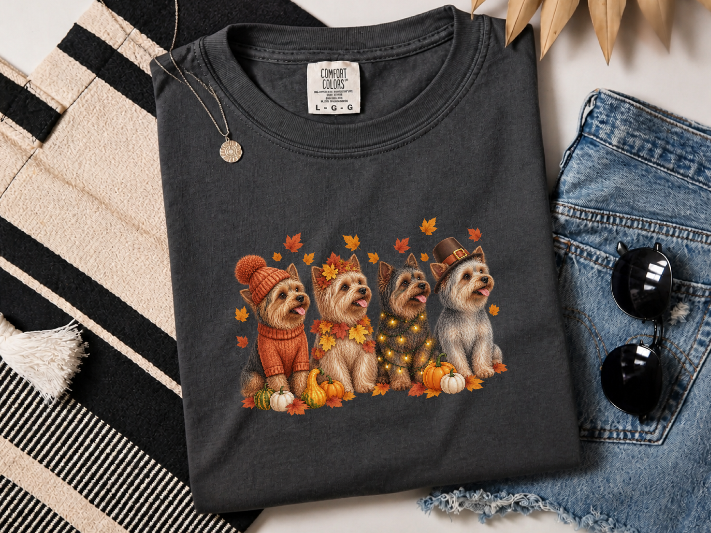 Four Yorkie Autumn Lineup
