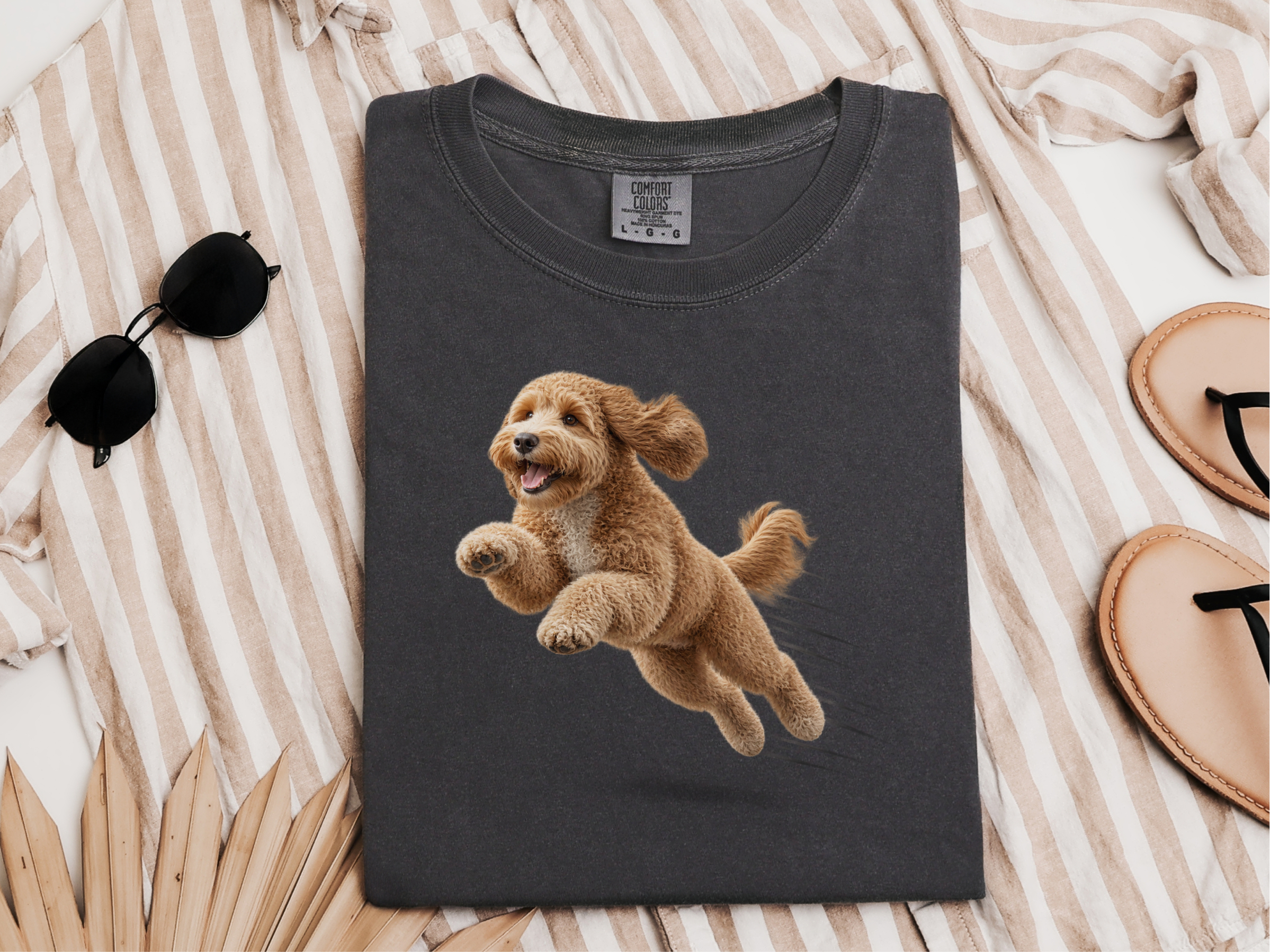 Running Goldendoodle Speed Lines doodle dog shirt - photo 4