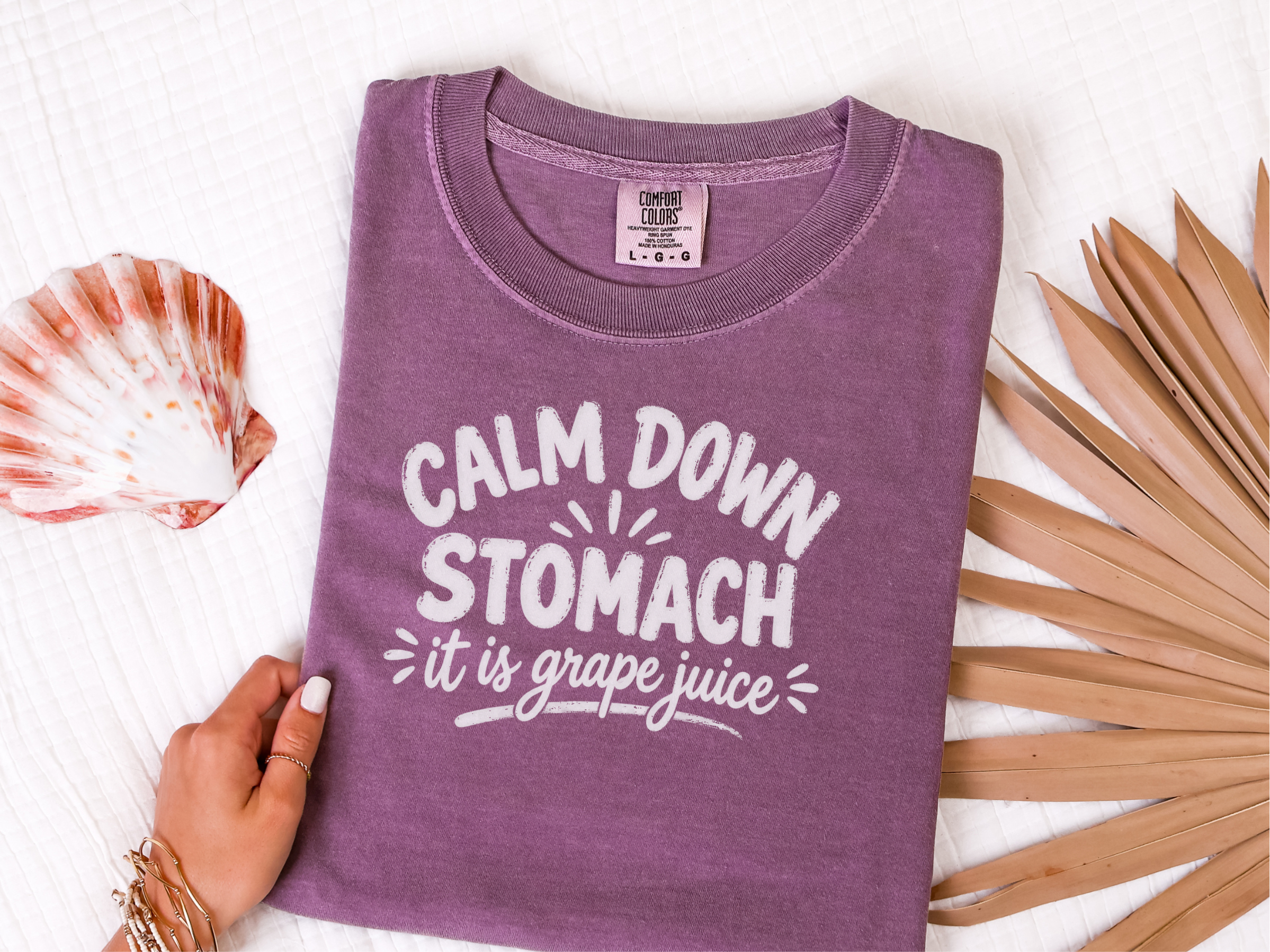 Calm Down Stomach Grape Juice funny shirt - photo 4