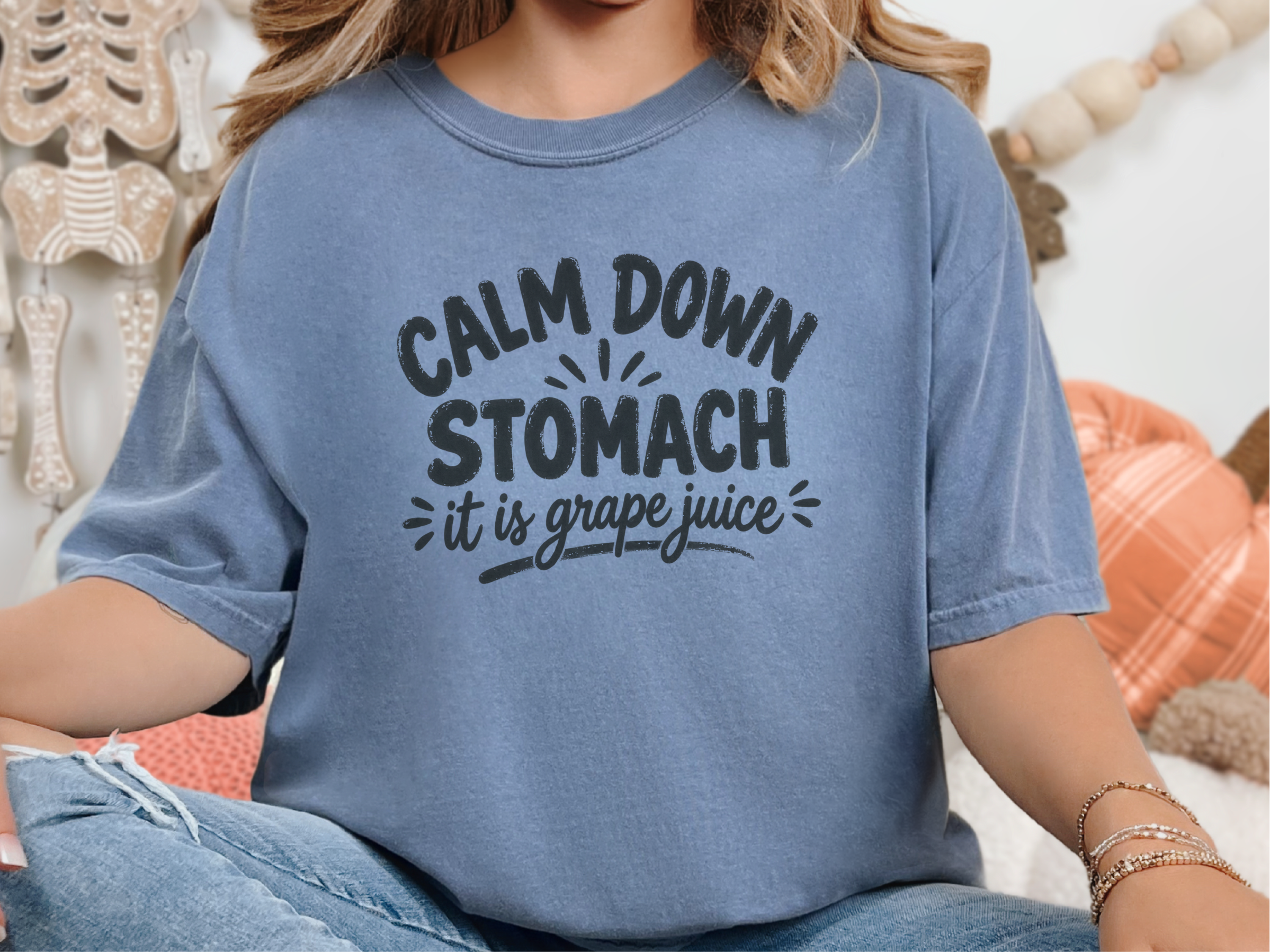 Calm Down Stomach Grape Juice funny shirt - photo 5