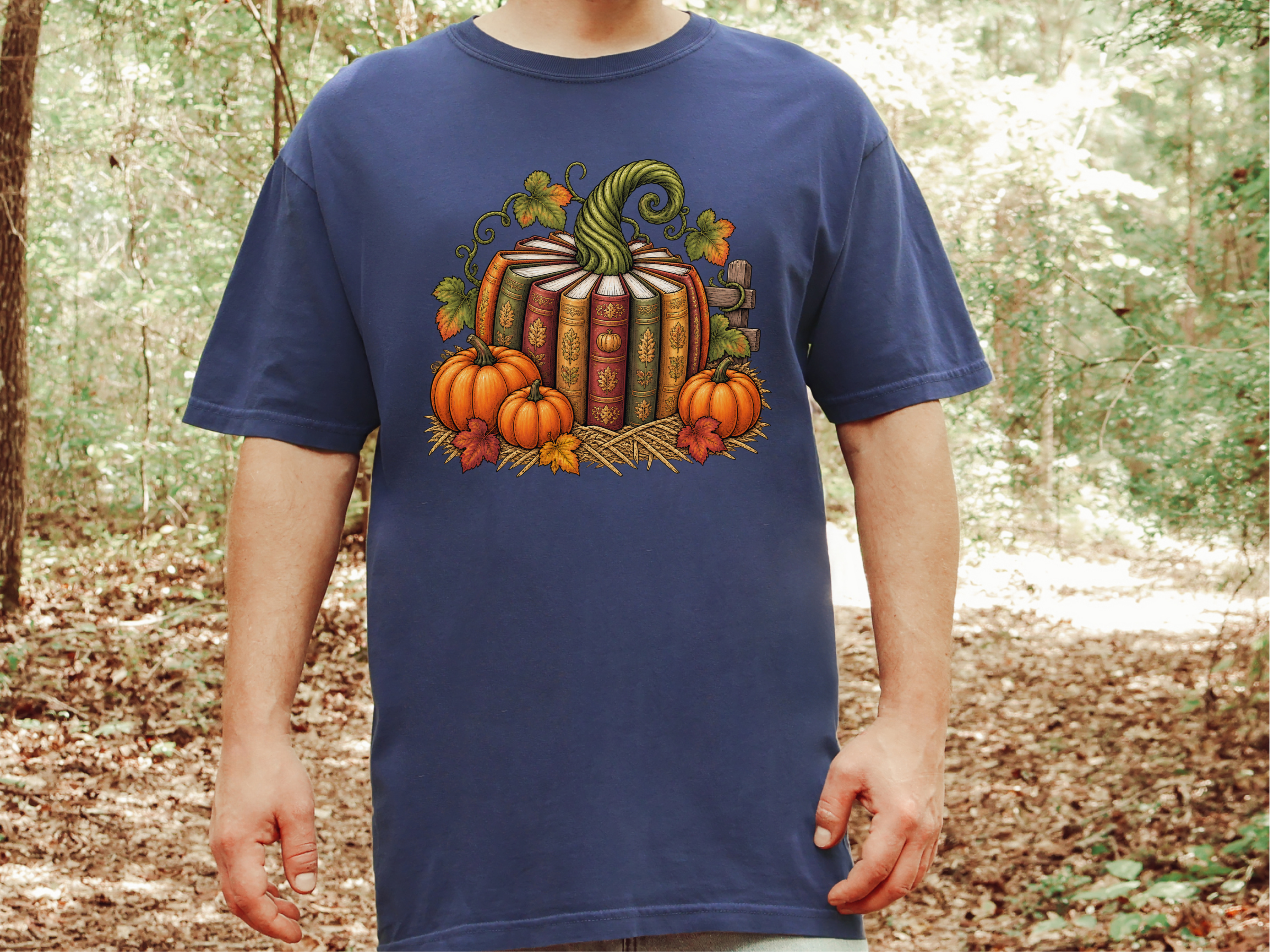 Vintage Book Spine Pumpkin funny shirt - photo 8