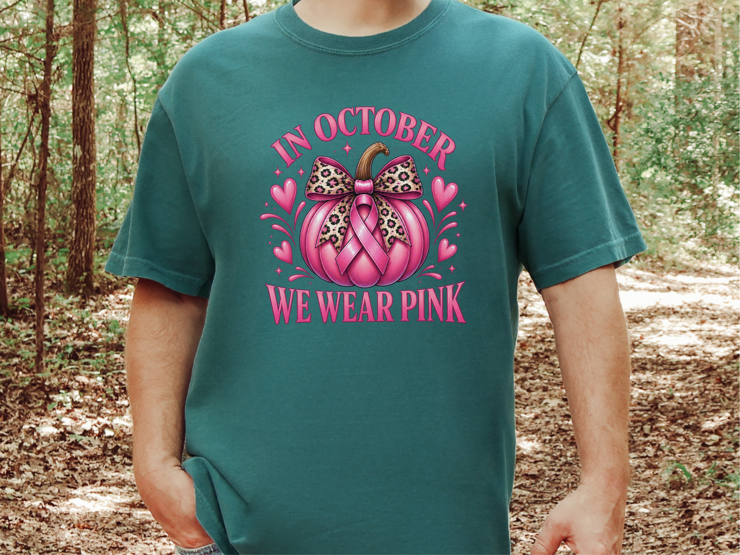 Pink Pumpkin Leopard Bow Ribbon funny shirt - photo 7