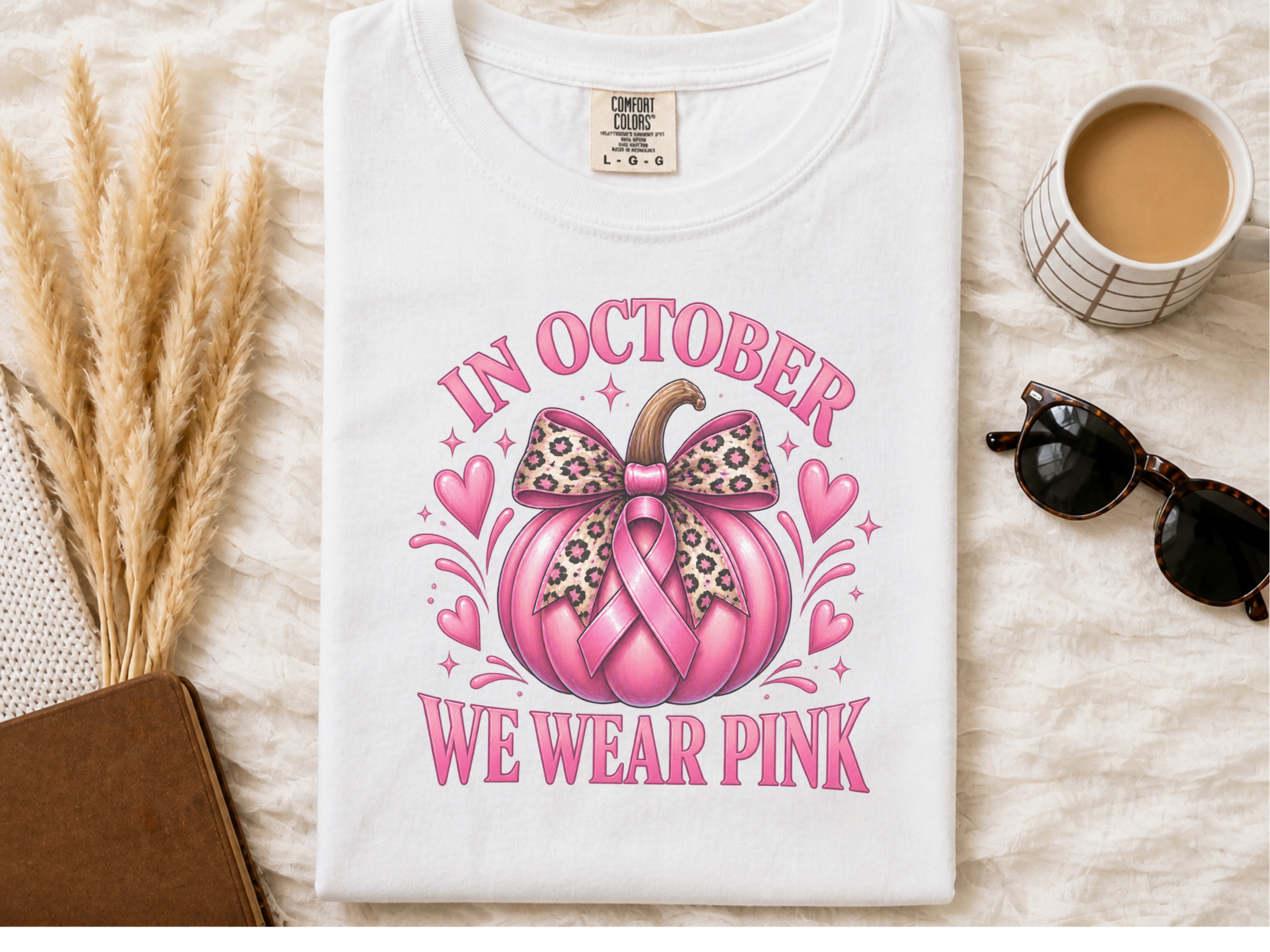 Pink Pumpkin Leopard Bow Ribbon funny shirt - photo 1