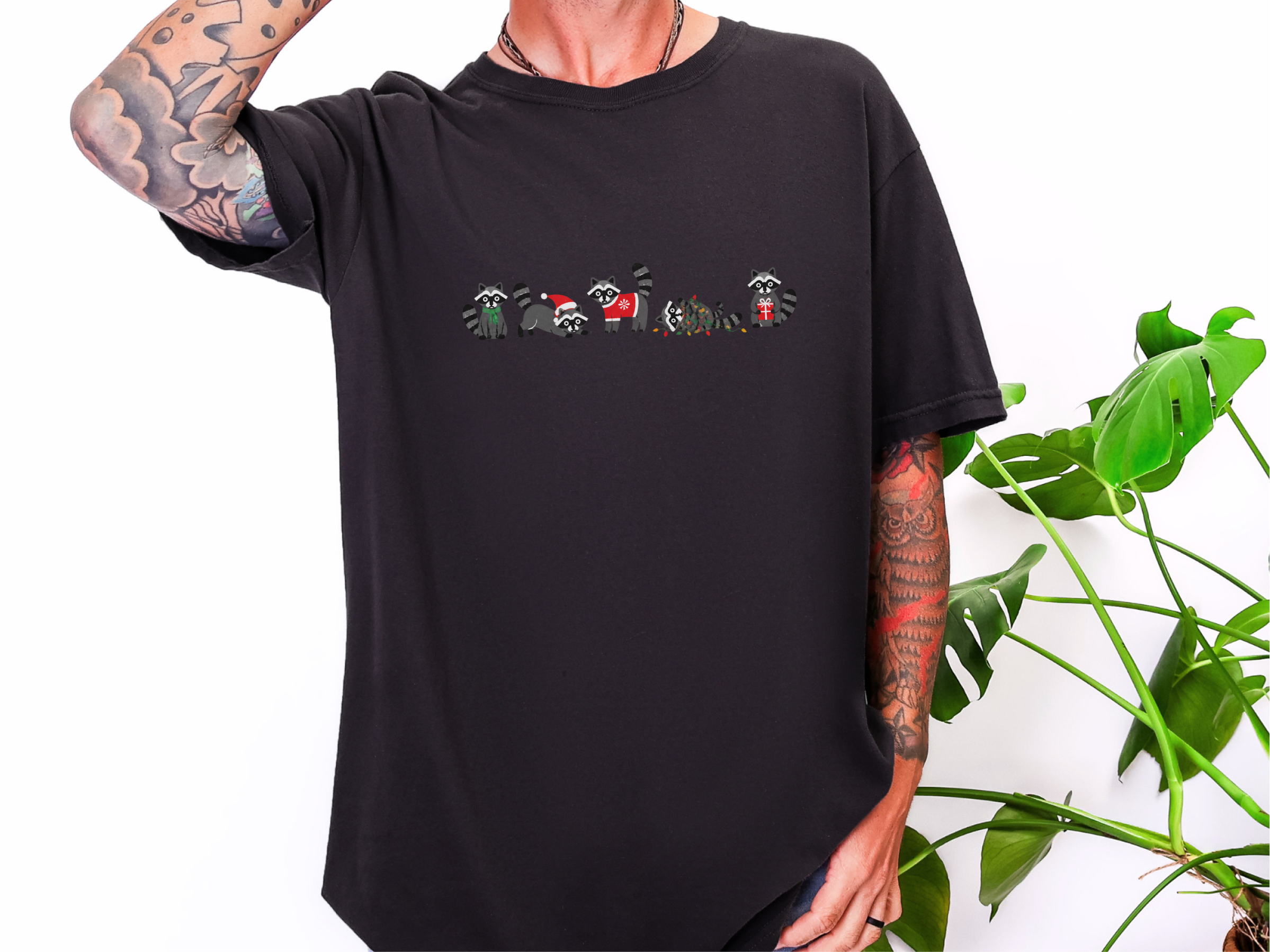 Christmas Raccoons Festive Lineup funny shirt - photo 2
