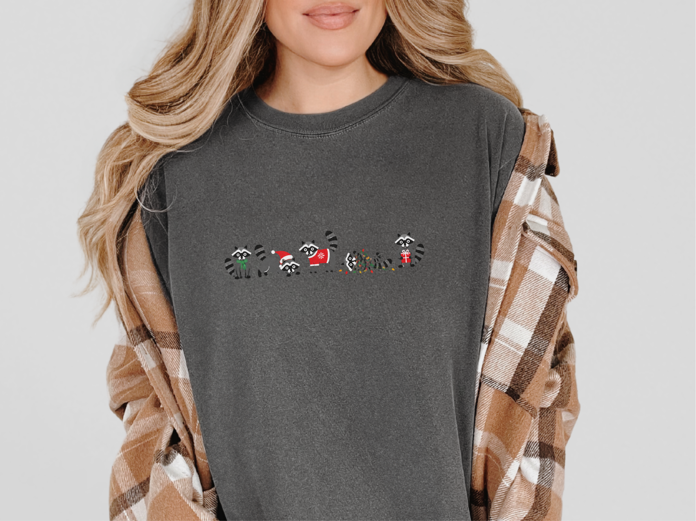 Christmas Raccoons Festive Lineup funny shirt - photo 4
