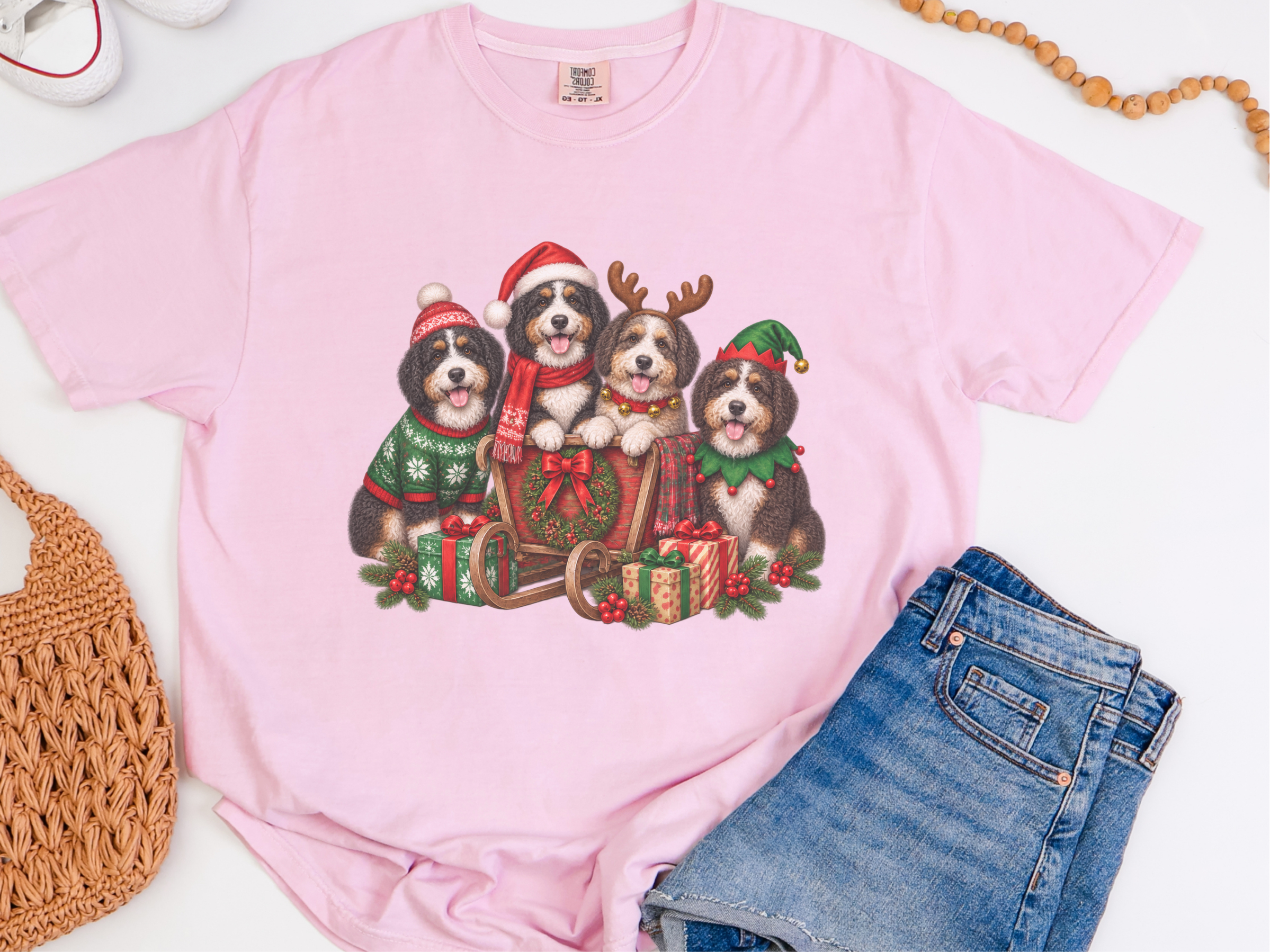 Bernedoodles Christmas Sleigh Group