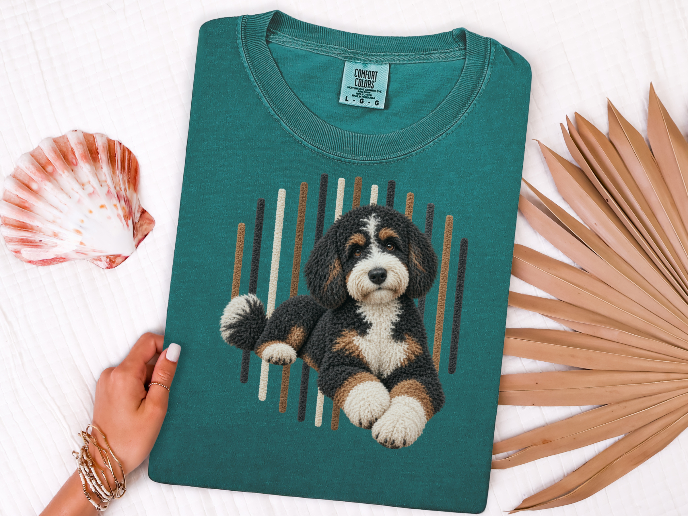 Bernedoodle Dog Vertical Lines_2 doodle dog shirt - photo 8