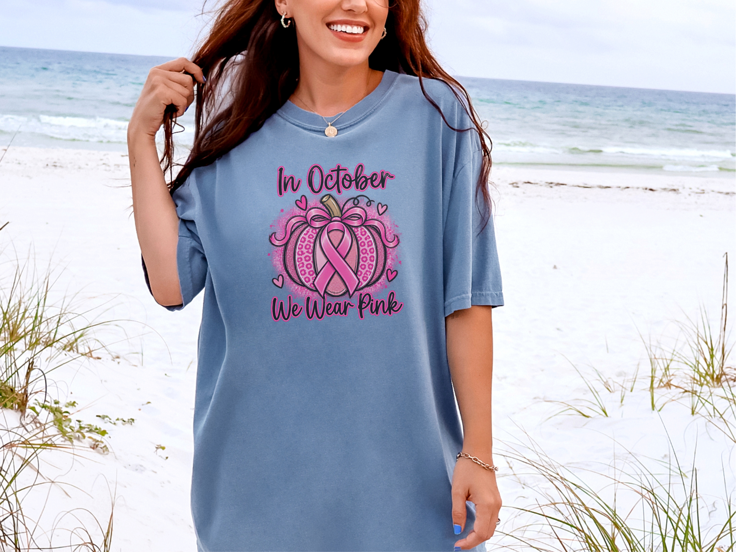 Pink Ribbon Leopard Pumpkin funny shirt - photo 8