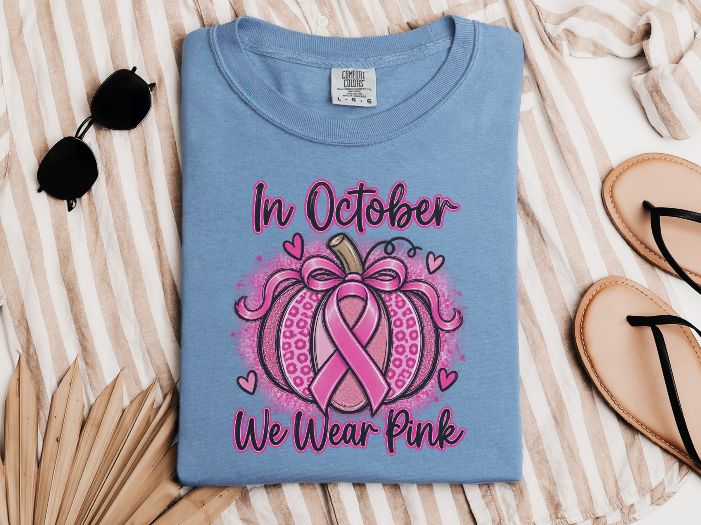 Pink Ribbon Leopard Pumpkin funny shirt - photo 7