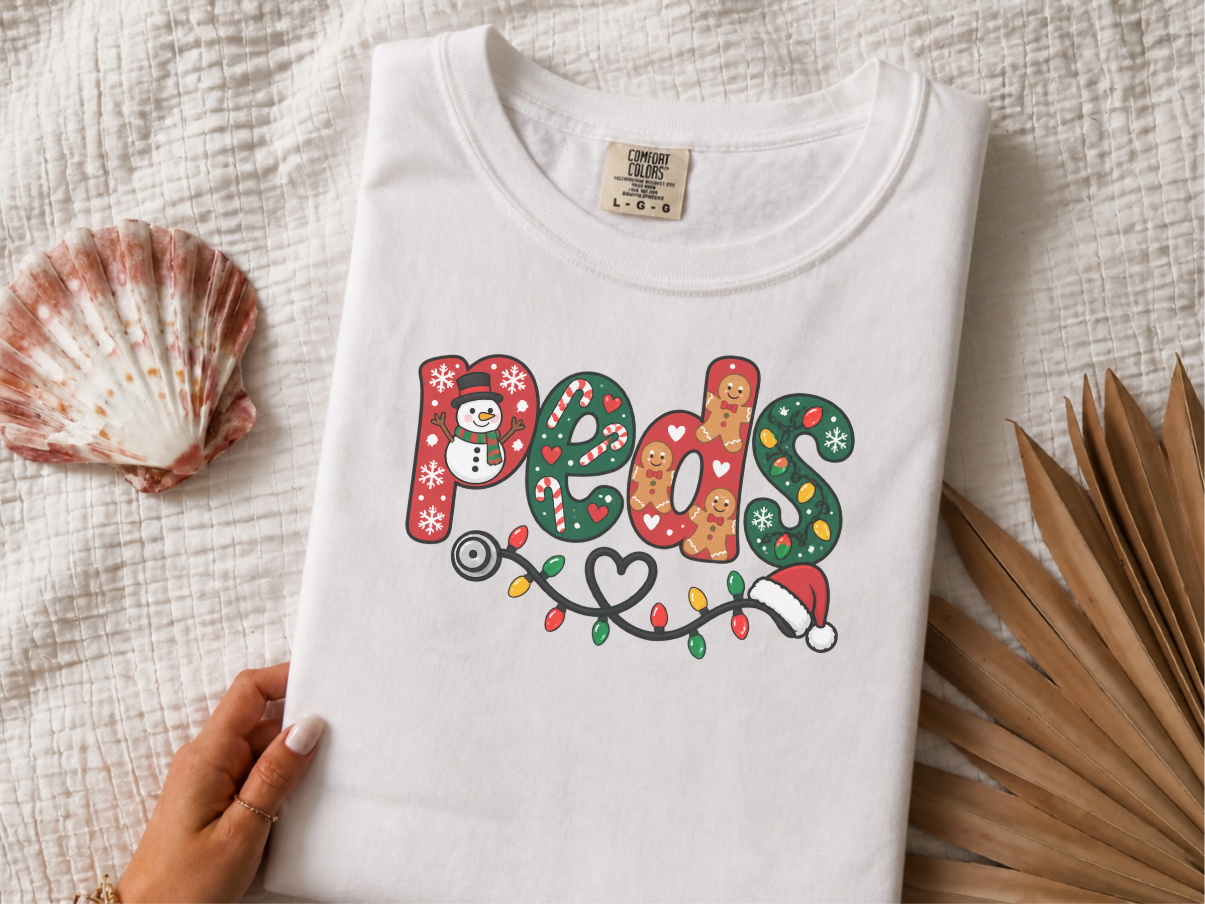 Christmas Peds Nurse Stethoscope