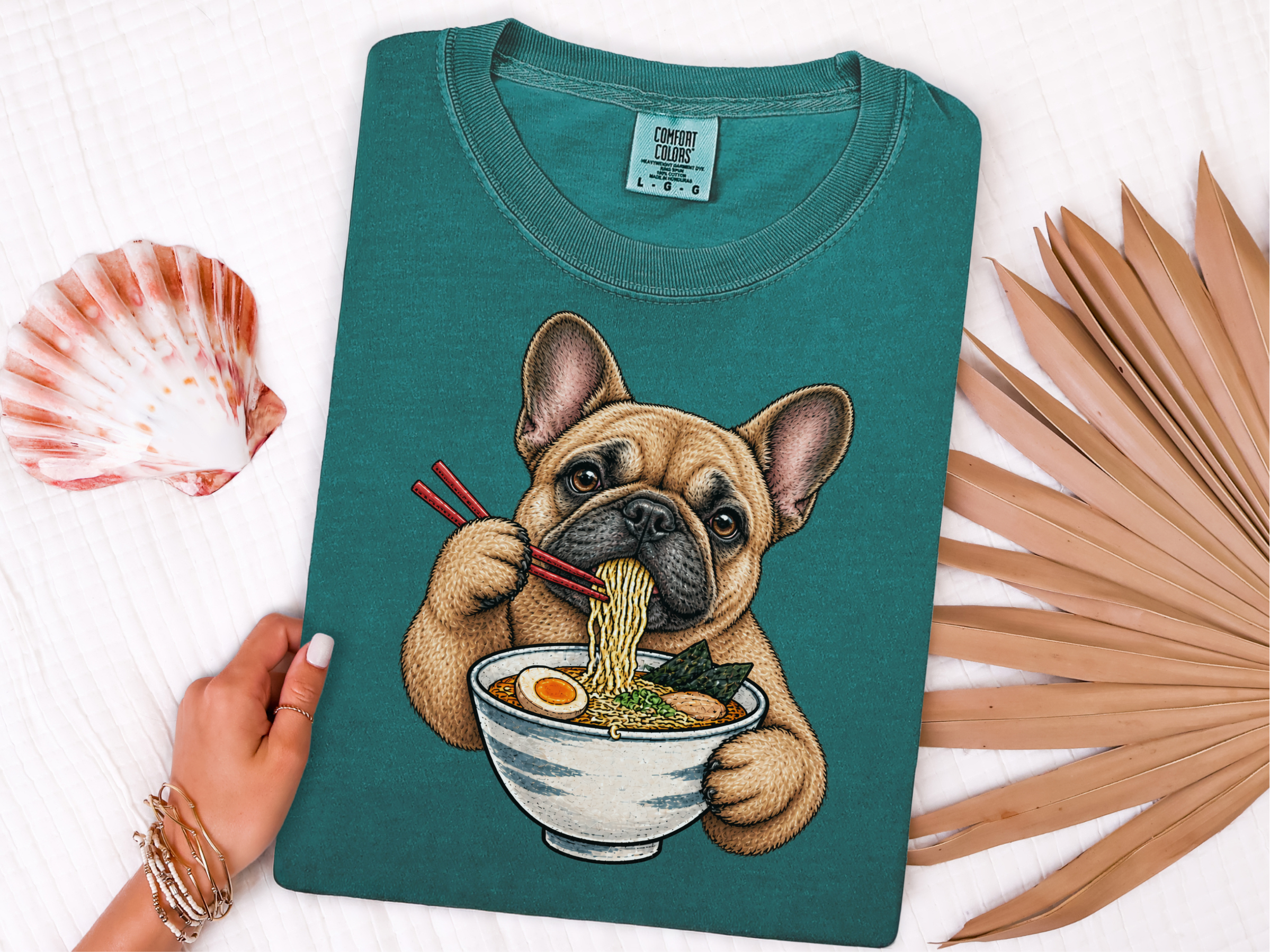 French Bulldog Eating Ramen doodle dog shirt - photo 8