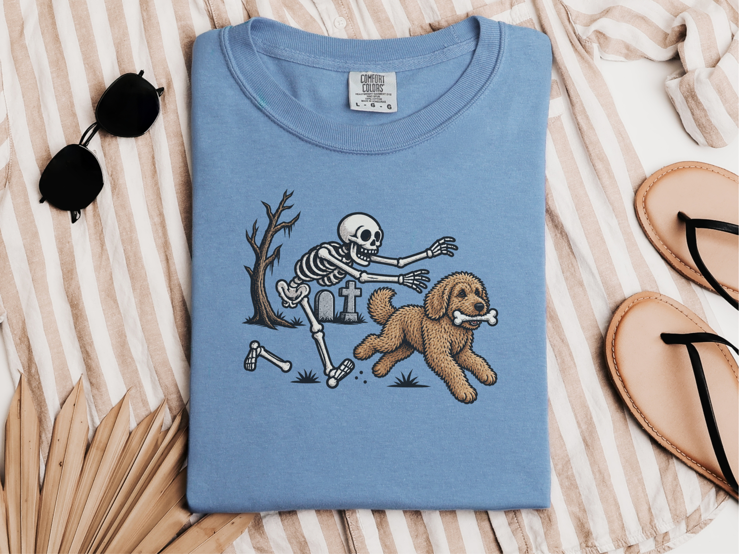Labradoodle Skeleton Bone Chase doodle dog shirt - photo 7
