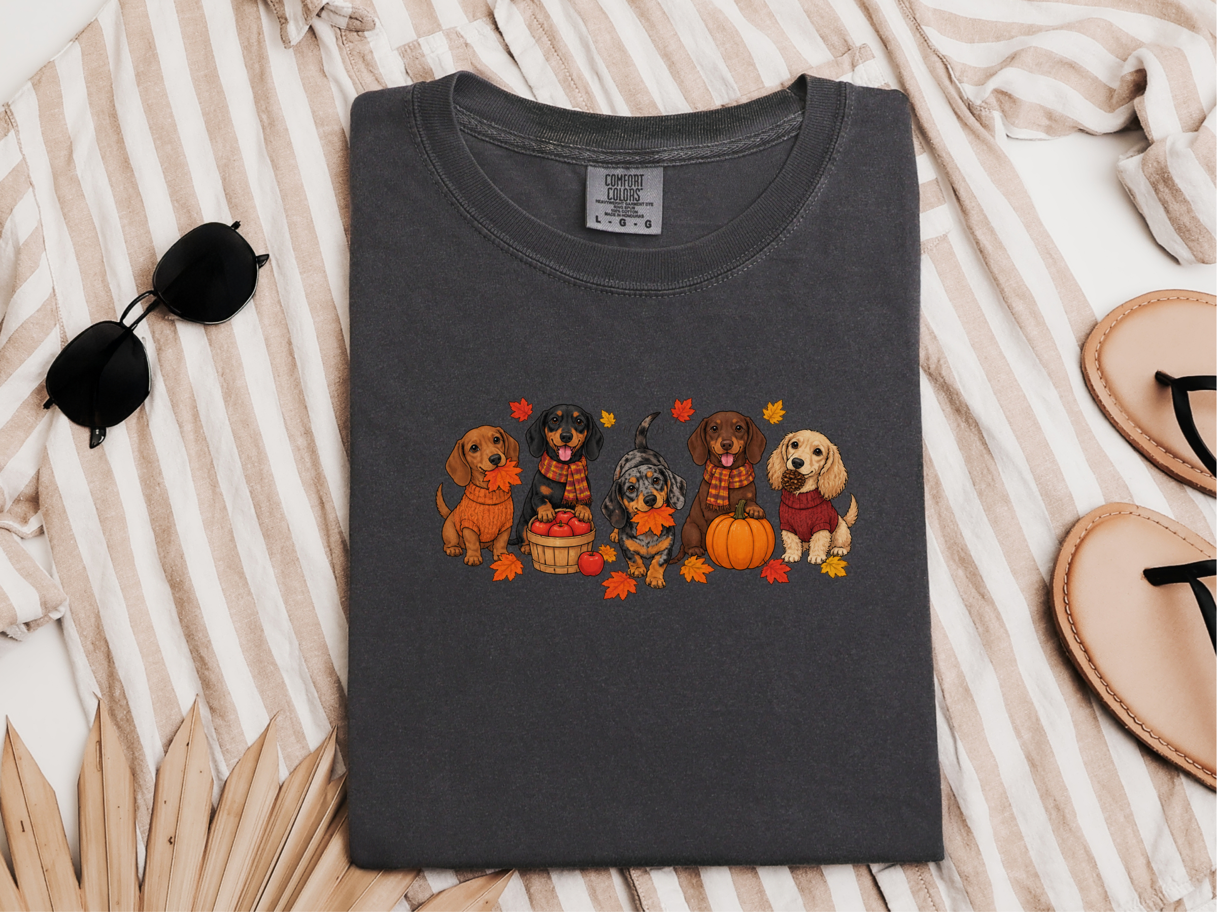 Dachshunds Fall Activities Lineup doodle dog shirt - photo 4