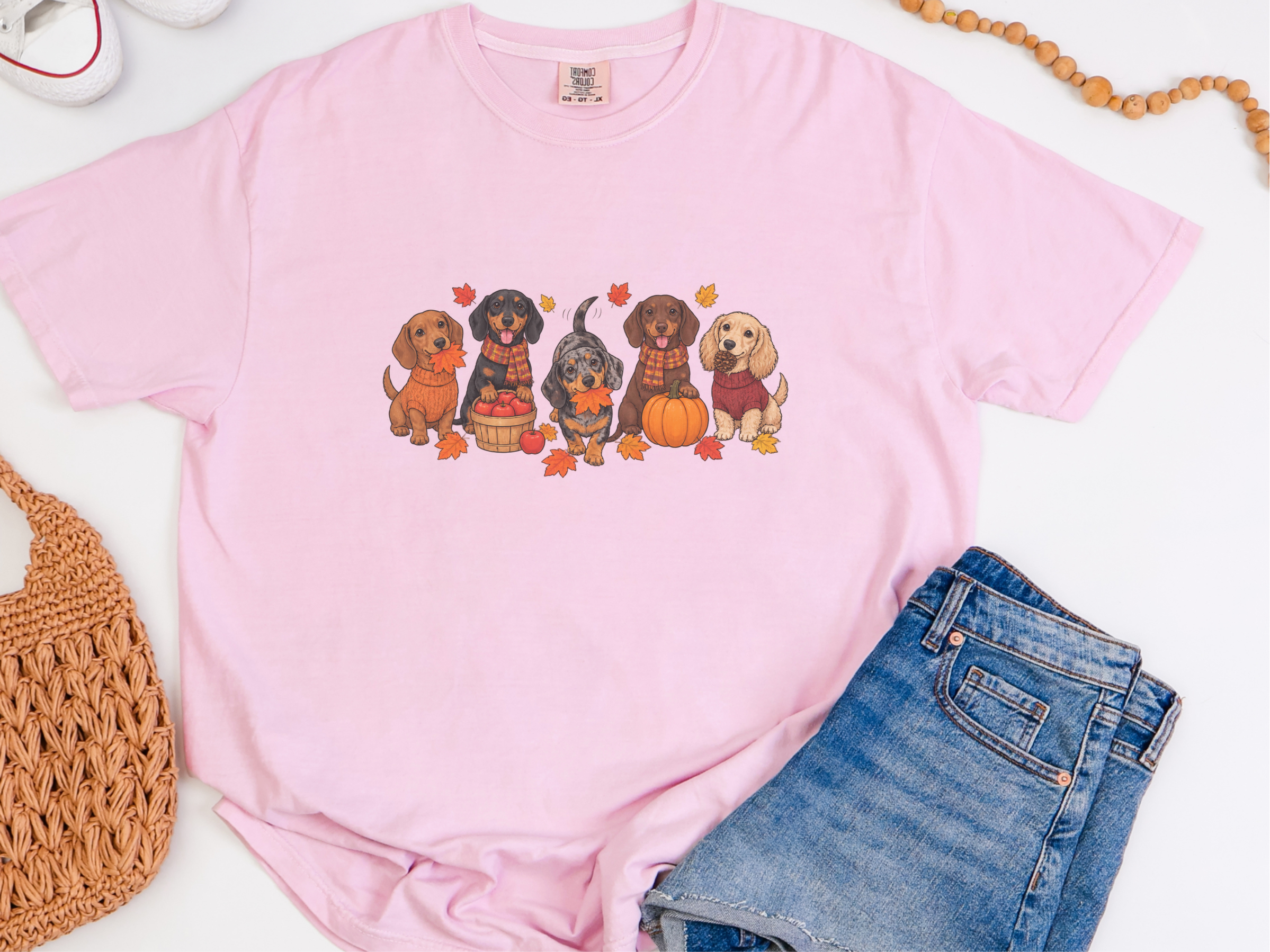 Dachshunds Fall Activities Lineup doodle dog shirt - photo 6