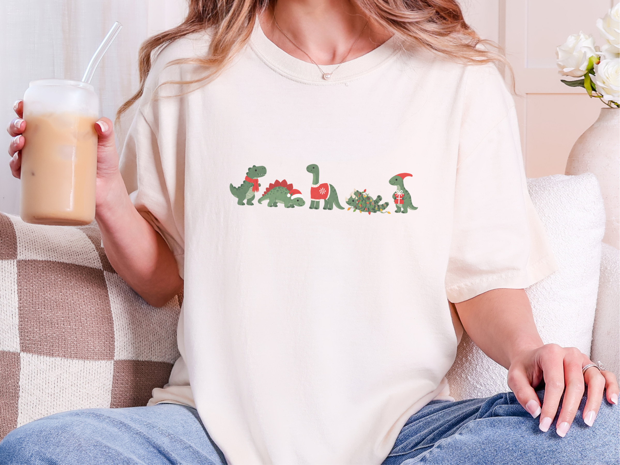 Cute Christmas Dinosaur Lineup funny shirt - photo 8