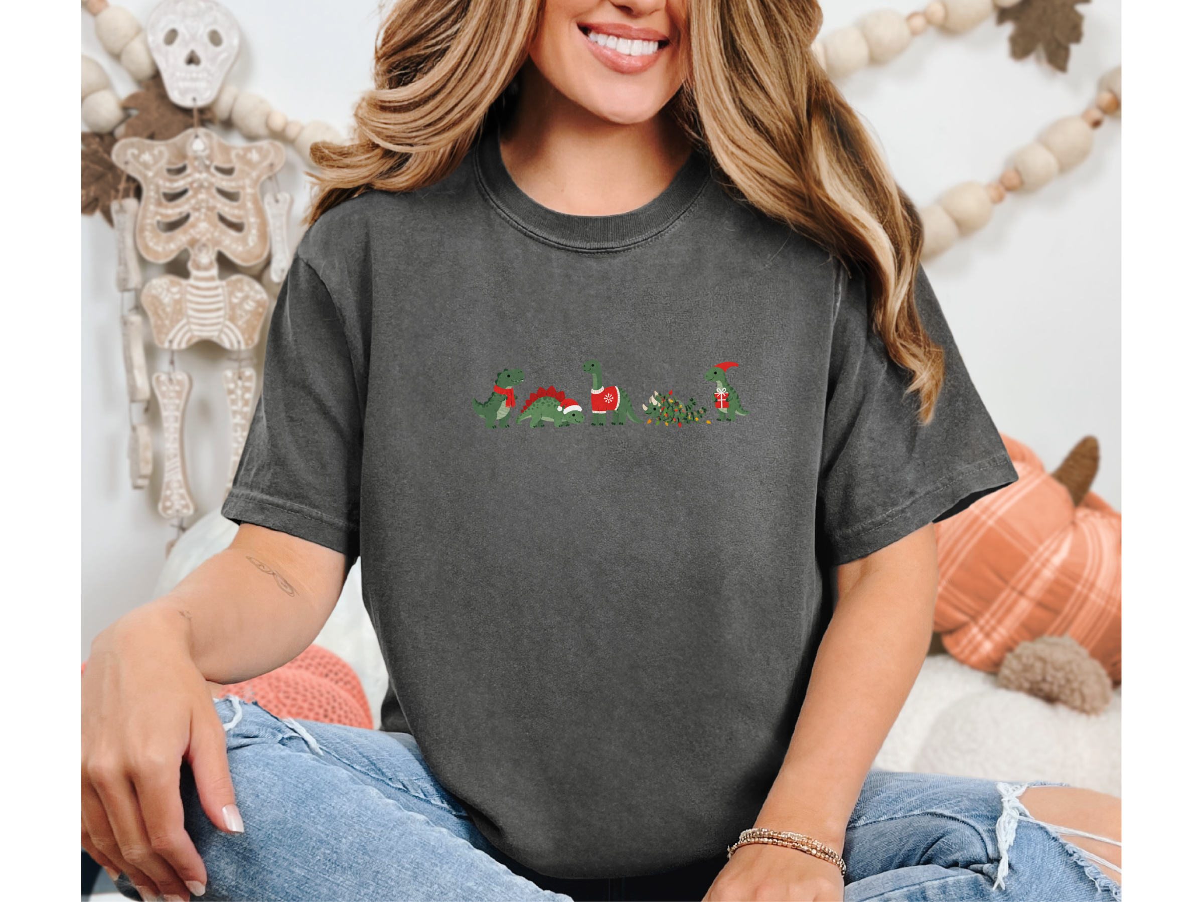 Cute Christmas Dinosaur Lineup funny shirt - photo 5