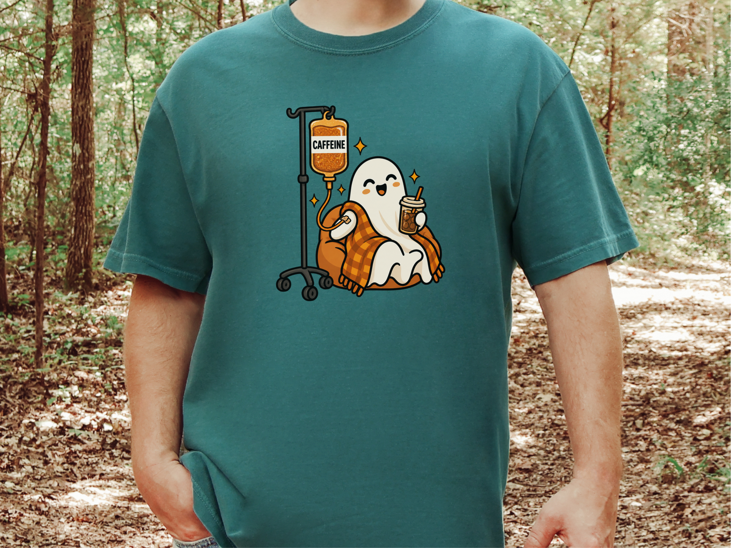 Cozy Caffeine Iv Ghost funny shirt - photo 6