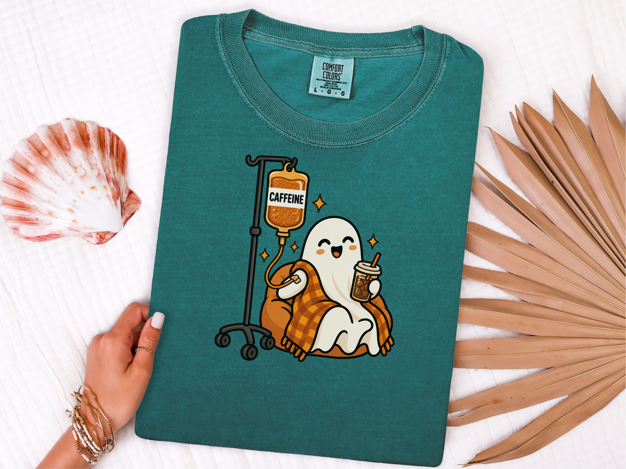 Cozy Caffeine Iv Ghost funny shirt - photo 7