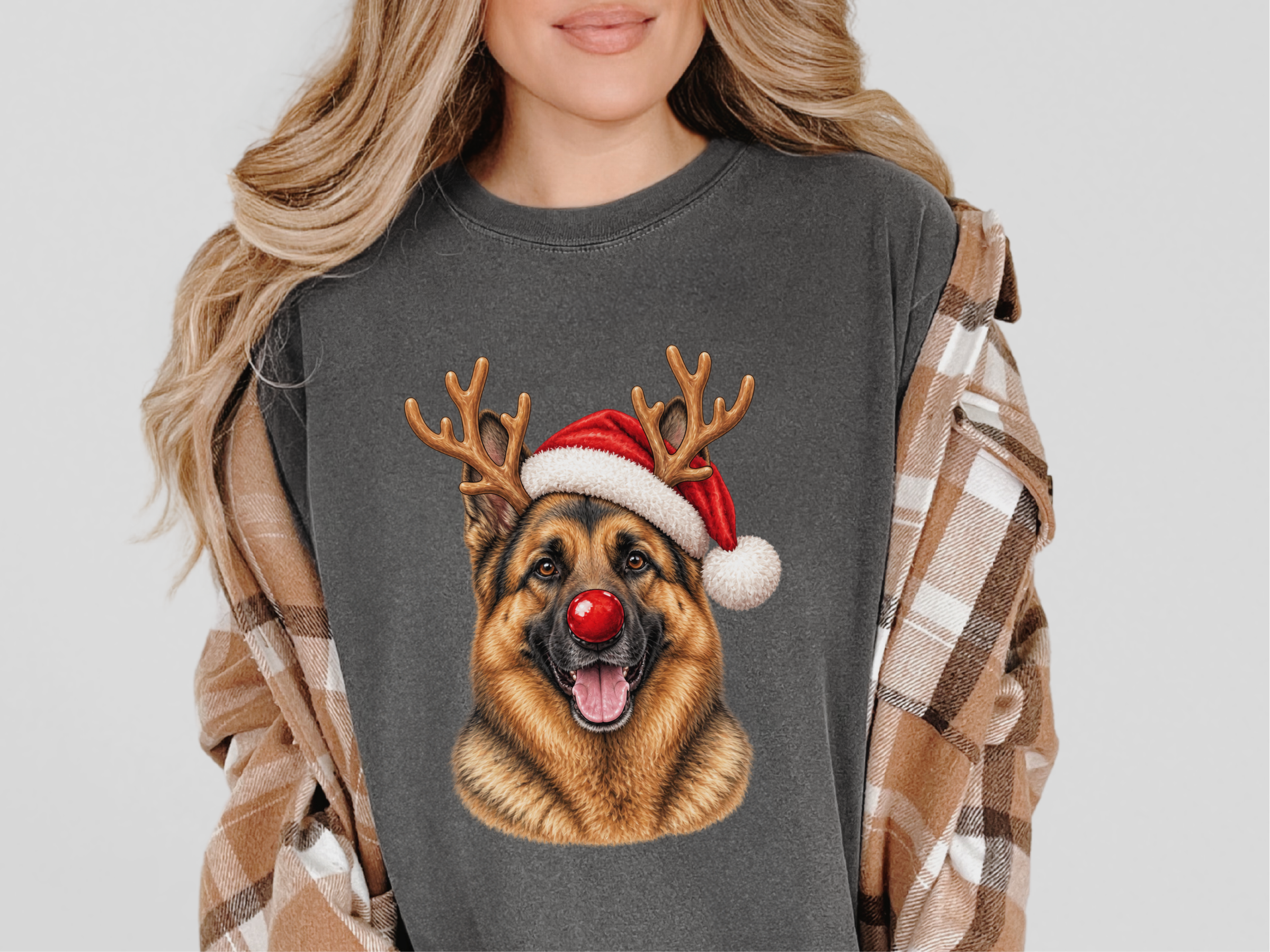 German Shepherd Rudolph Santa Hat - photo 6