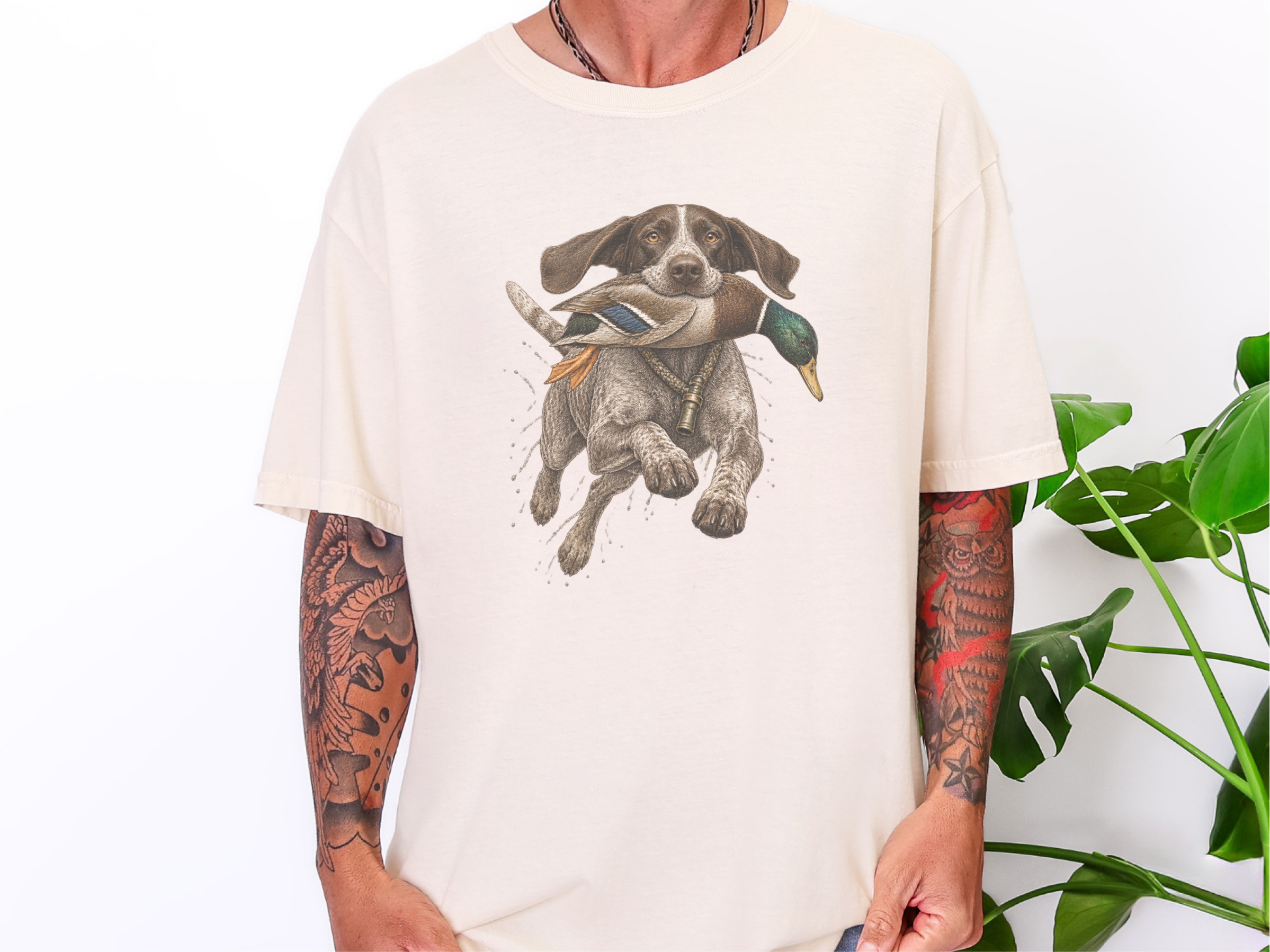 Hunting Dog Mallard Retrieve doodle dog shirt - photo 8