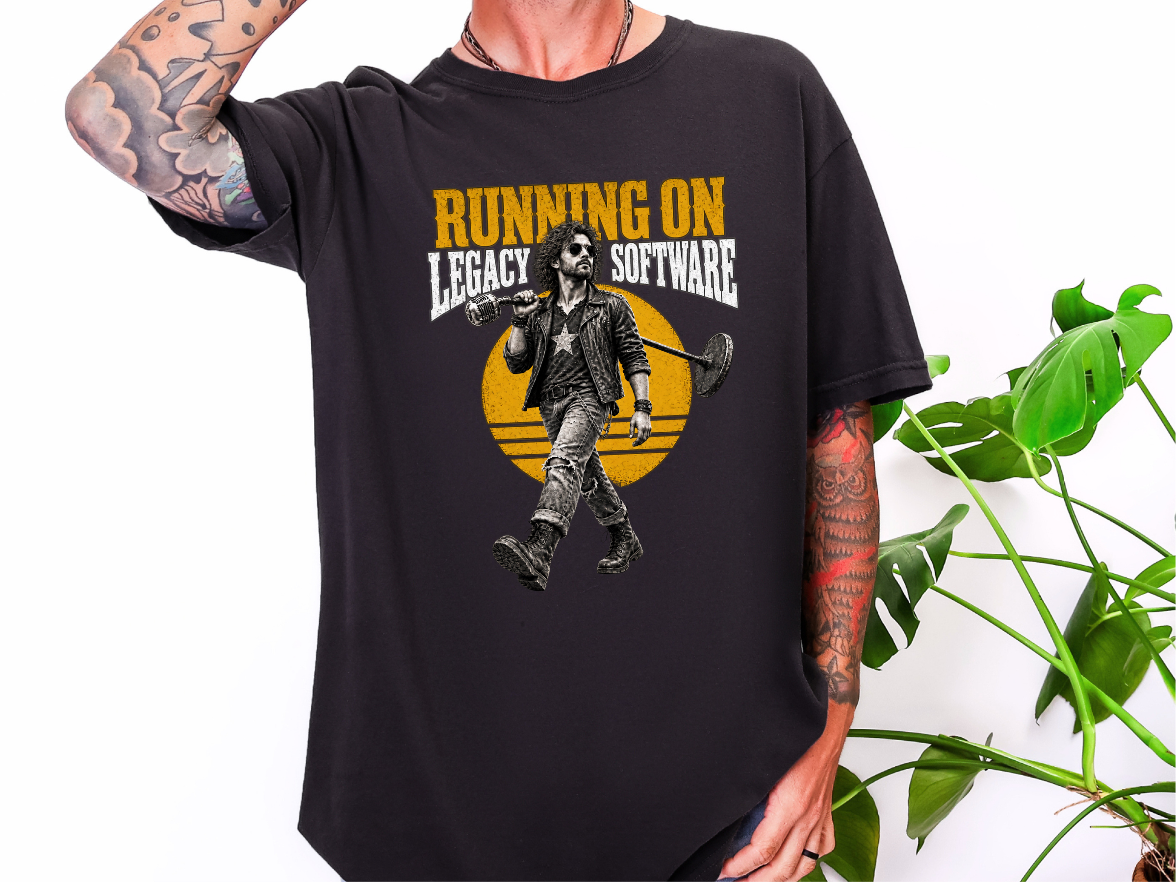 Rocker Running On Legacy Software funny shirt - photo 2