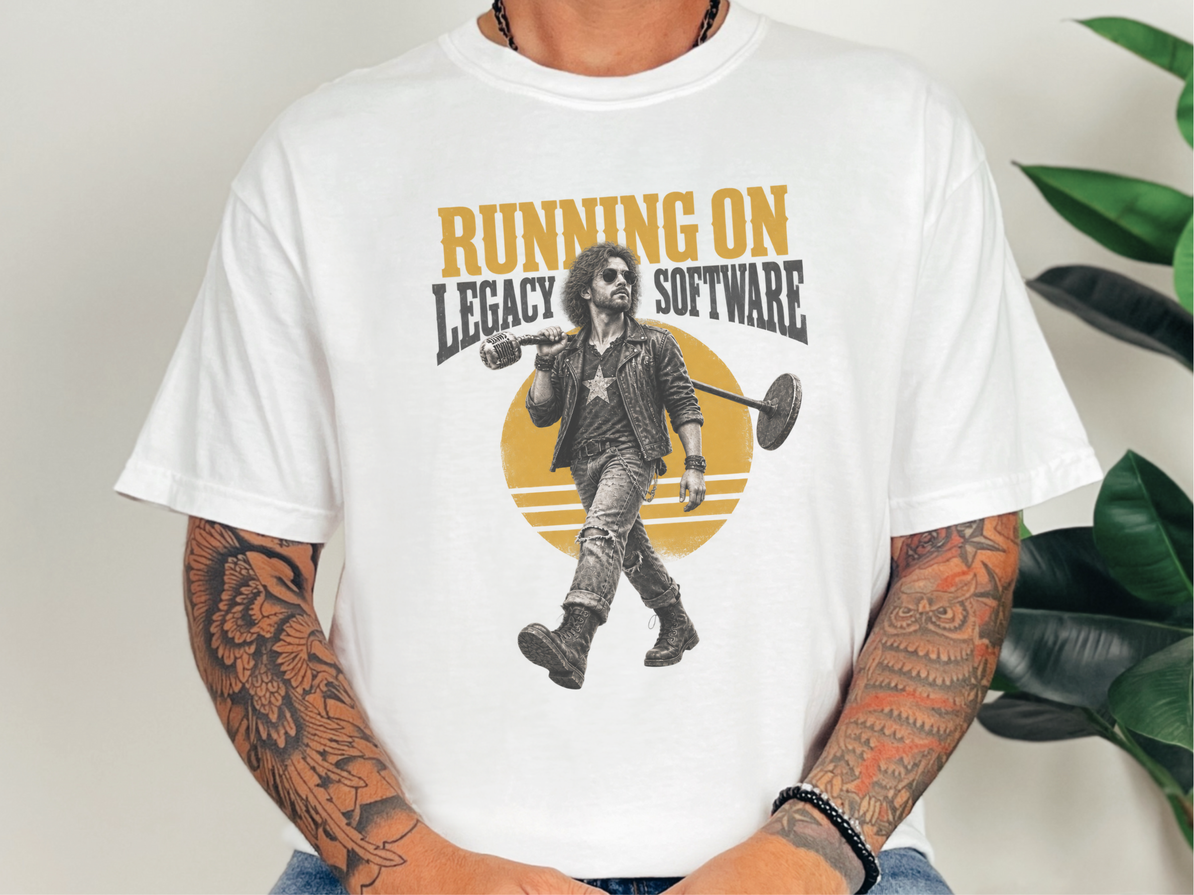 Rocker Running On Legacy Software funny shirt - photo 1