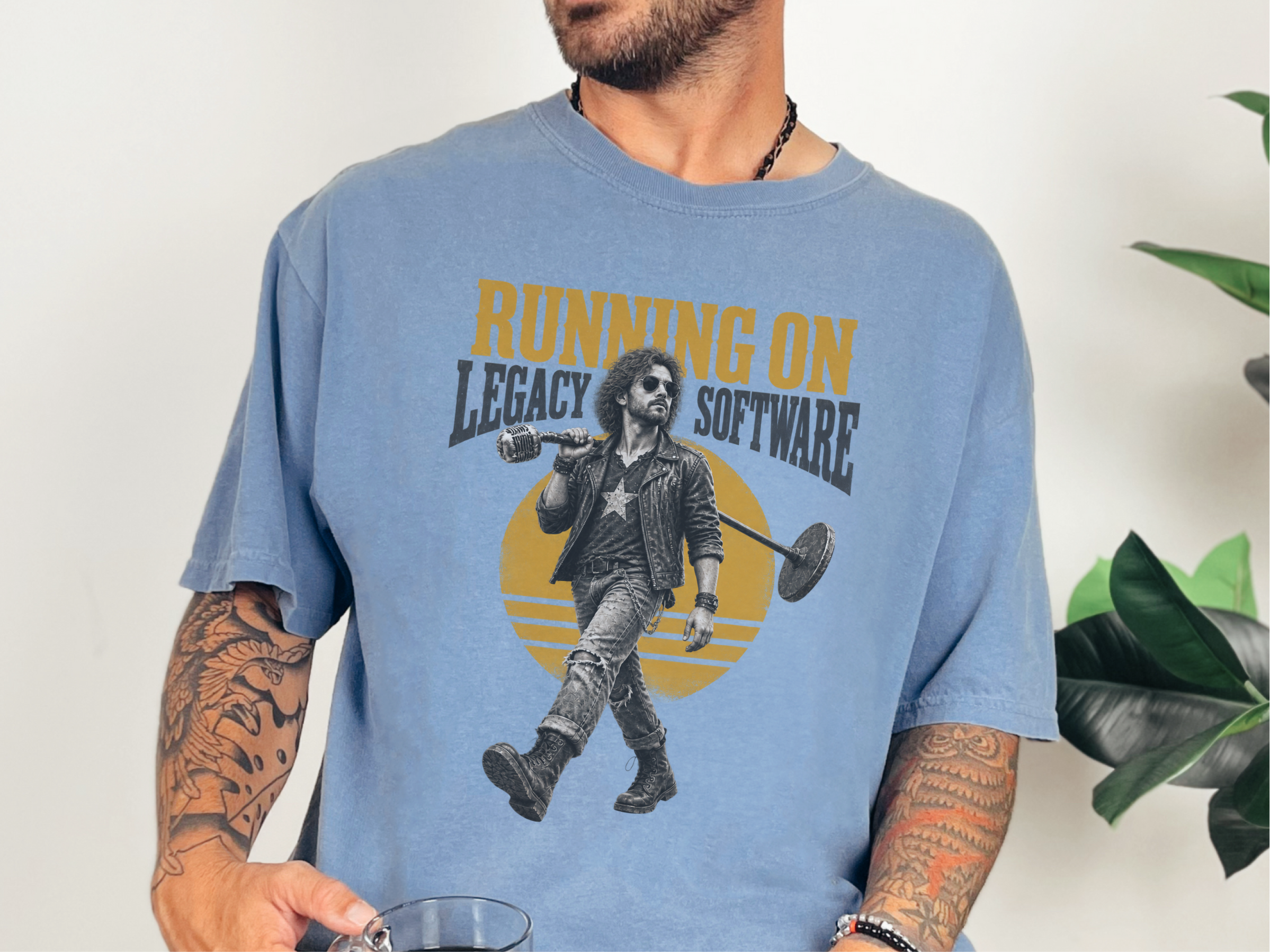 Rocker Running On Legacy Software funny shirt - photo 4