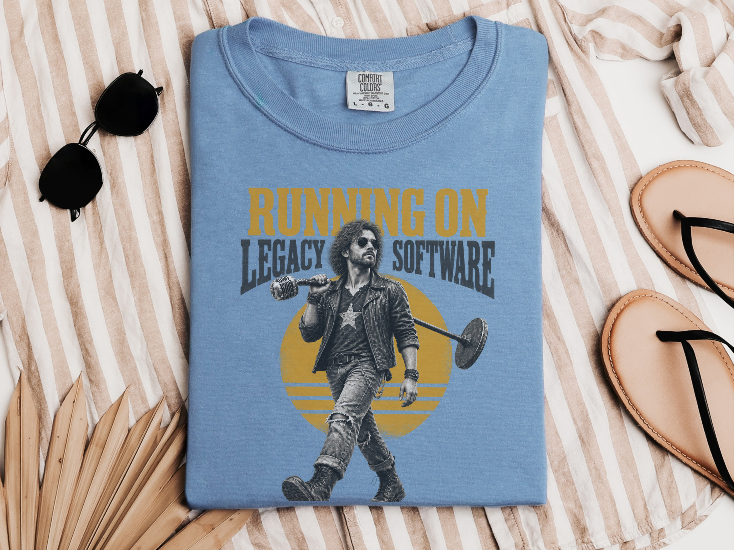 Rocker Running On Legacy Software funny shirt - photo 3