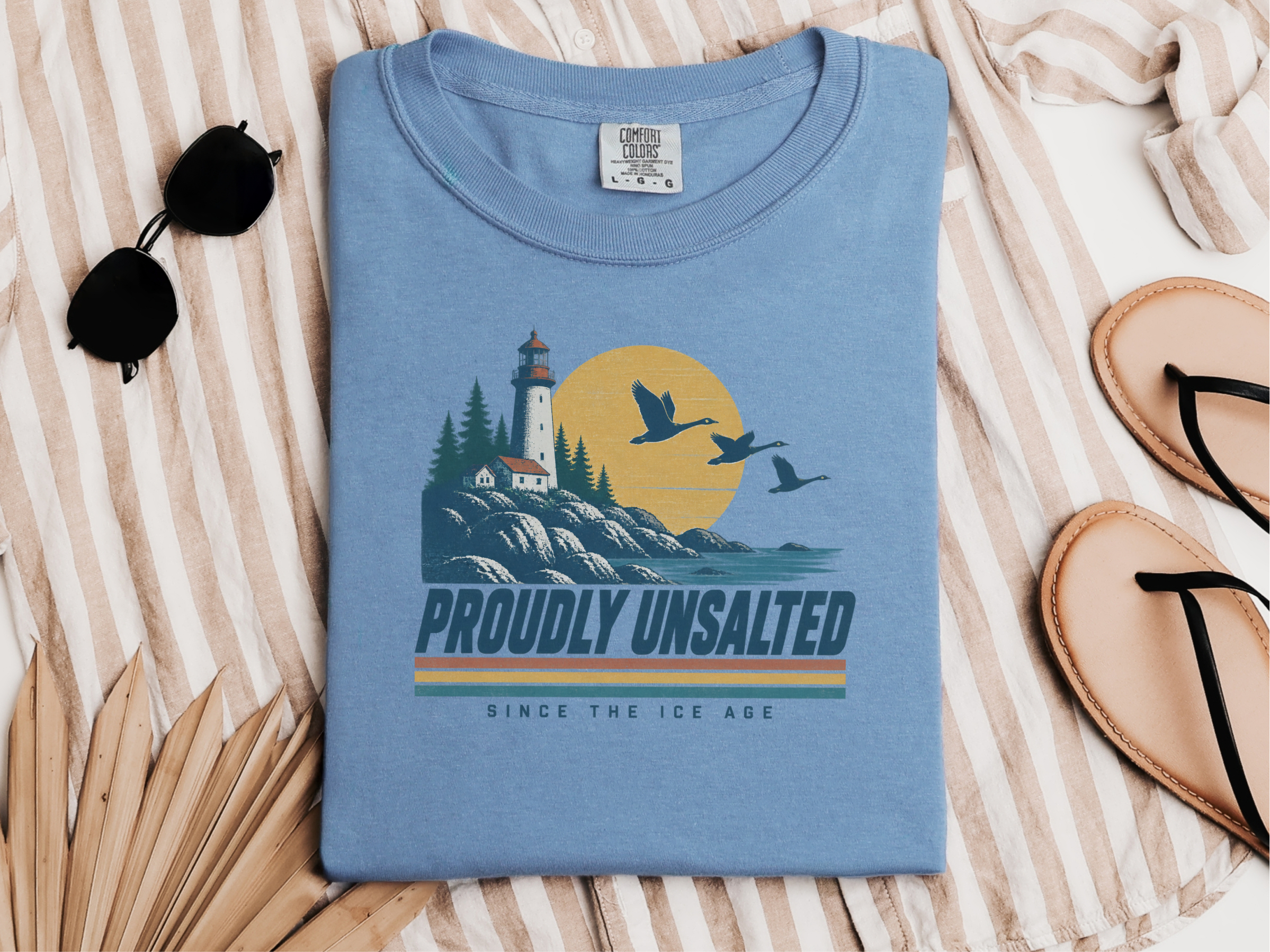 Proudly Unsalted Lake Sunset funny shirt - photo 5