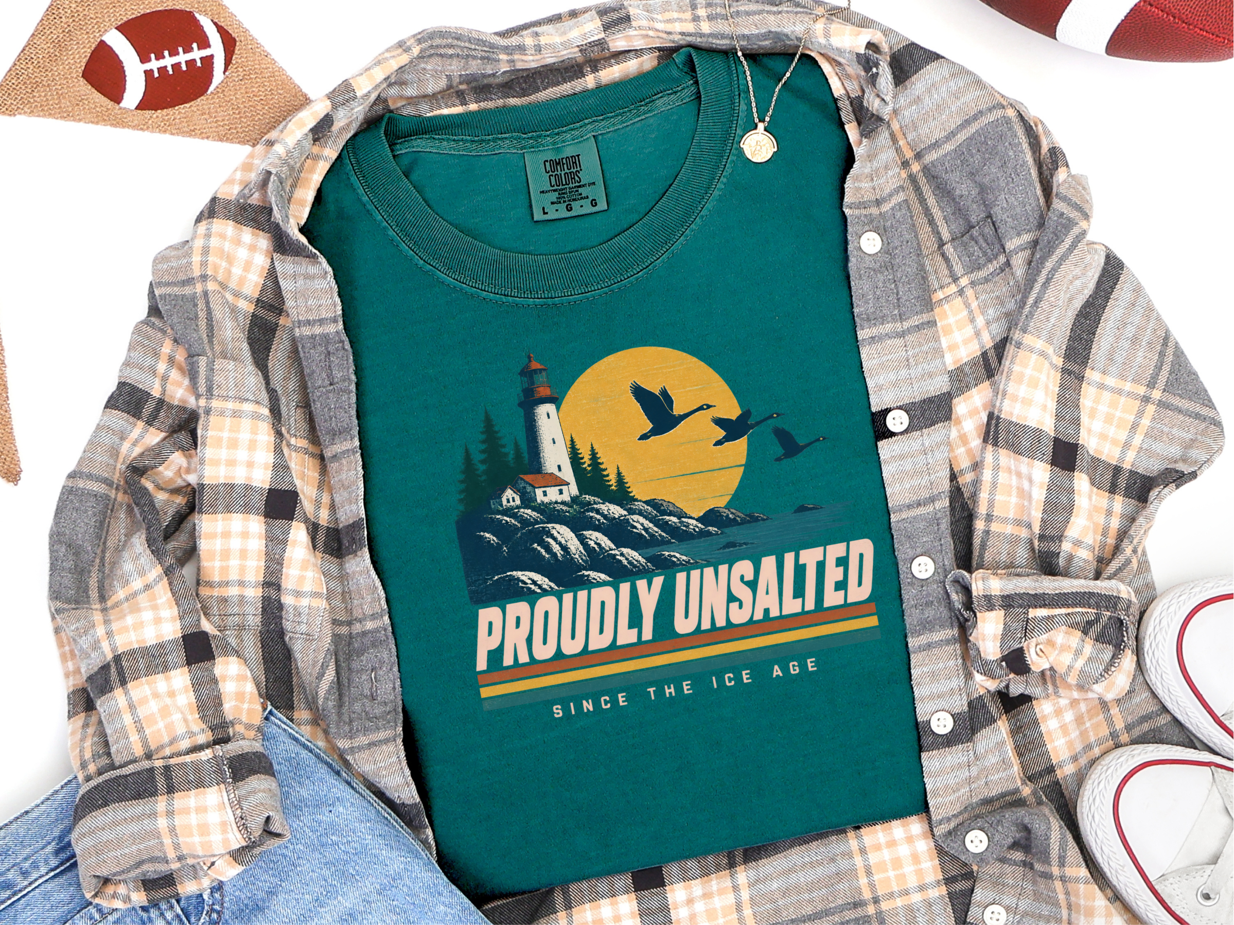 Proudly Unsalted Lake Sunset funny shirt - photo 7